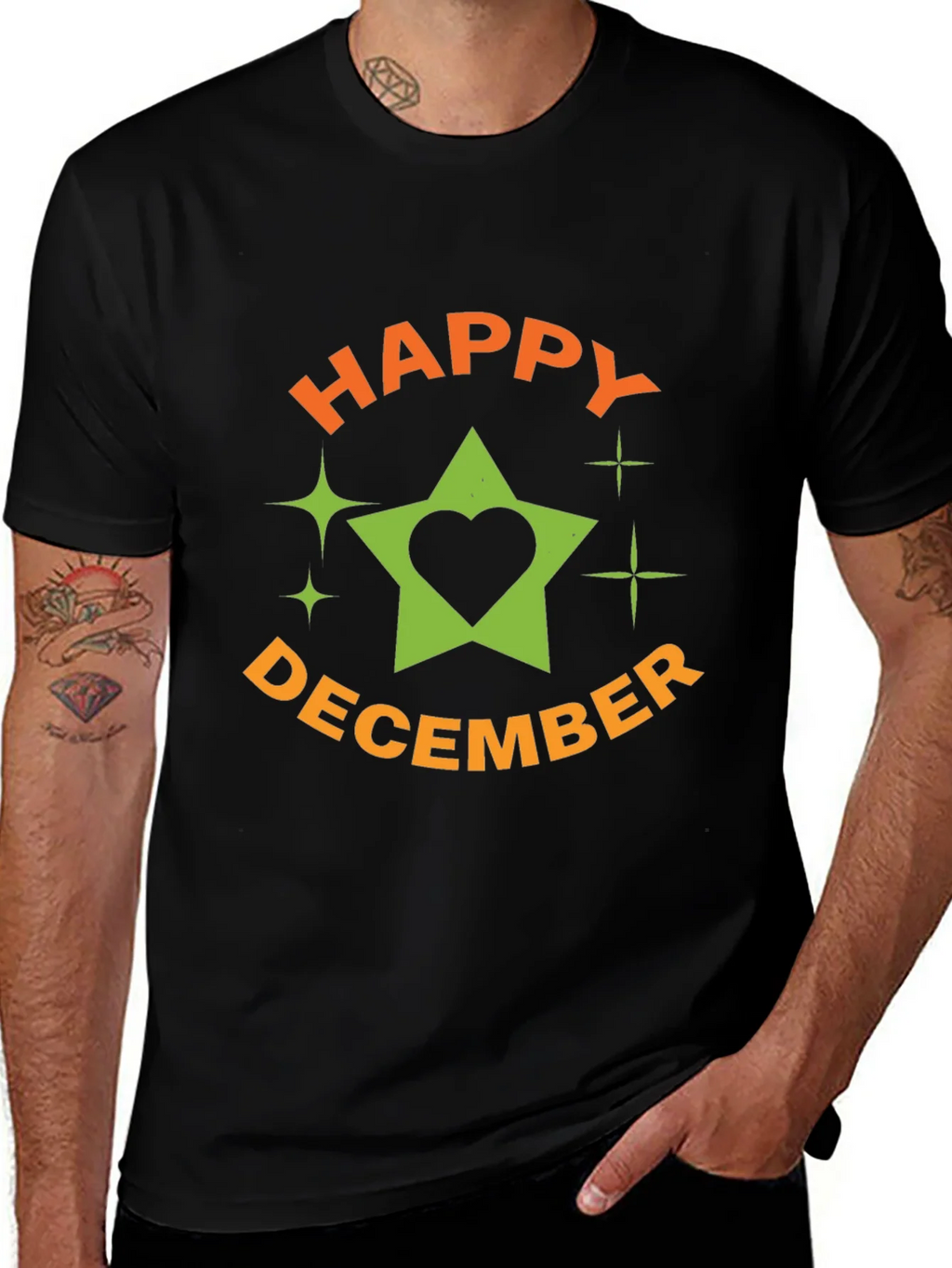 Festive Happy December Graphic T-Shirt