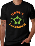 Festive Happy December Graphic T-Shirt