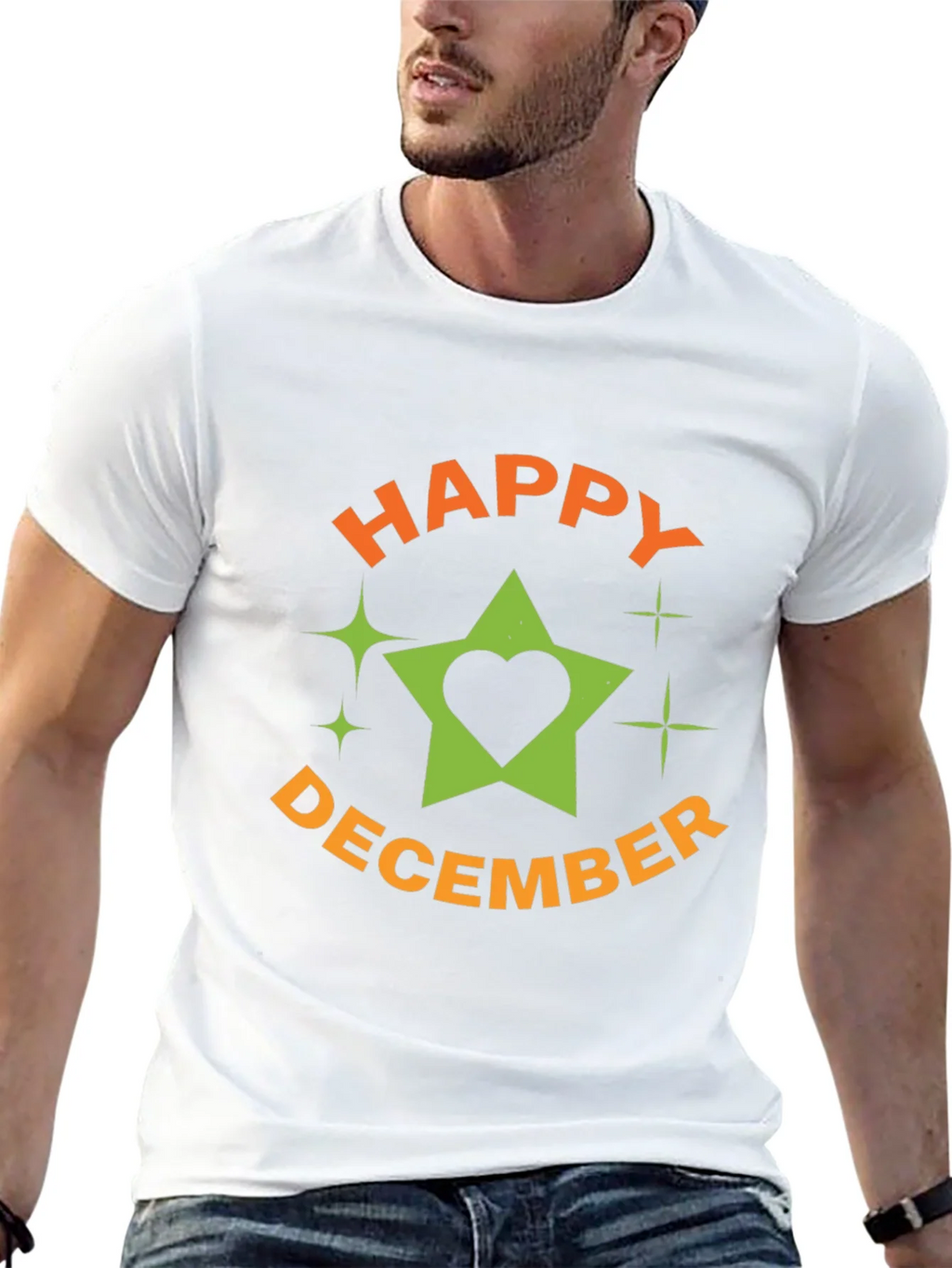 Festive Happy December Graphic T-Shirt