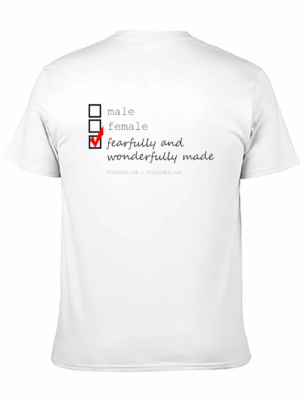 Fearfully & Wonderfully Made T-Shirt - Checkbox Design