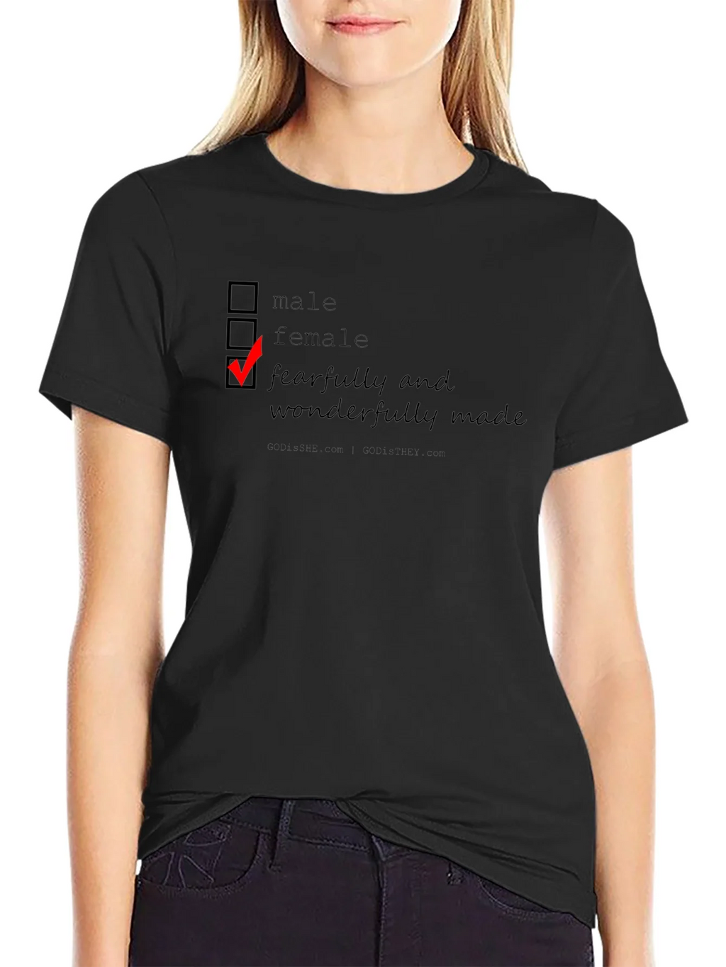 Fearfully & Wonderfully Made T-Shirt - Checkbox Design