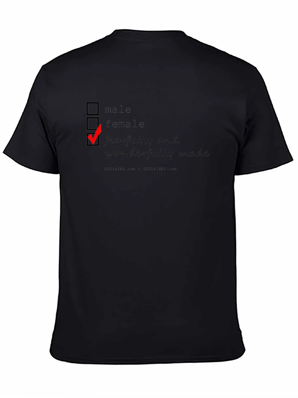 Fearfully & Wonderfully Made T-Shirt - Checkbox Design