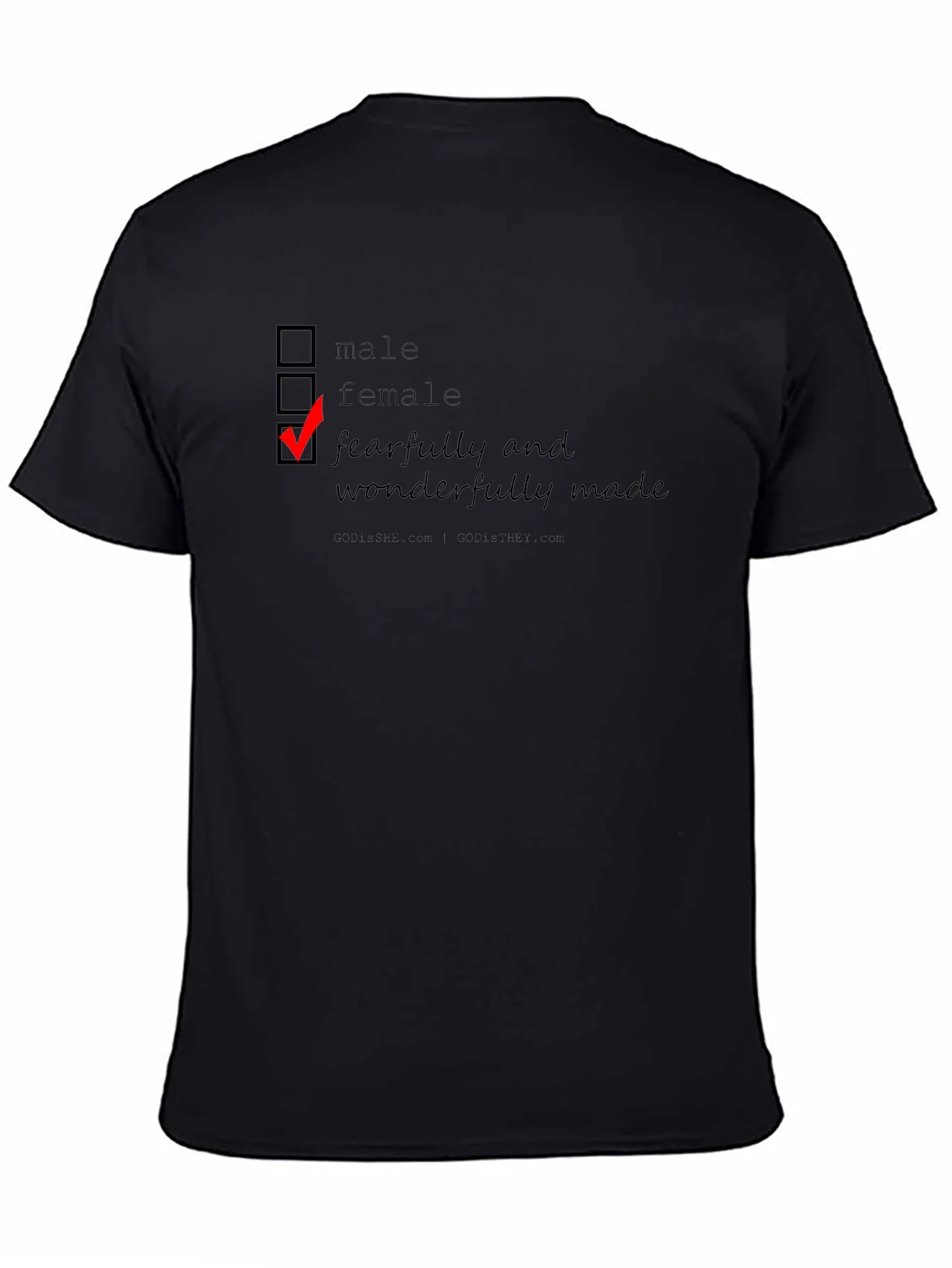 Fearfully & Wonderfully Made T-Shirt - Checkbox Design