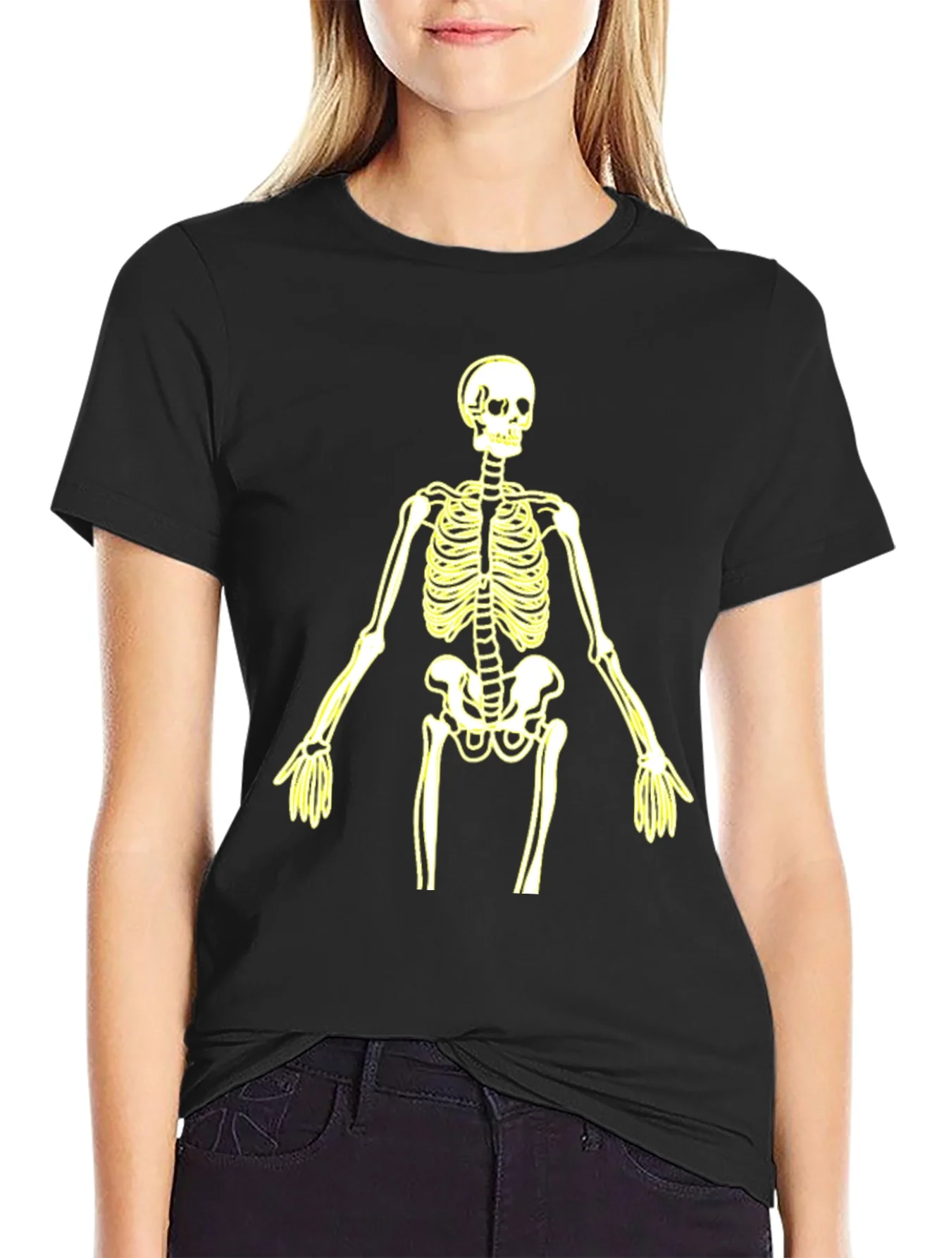 Skeleton Graphic Tee - Halloween Style