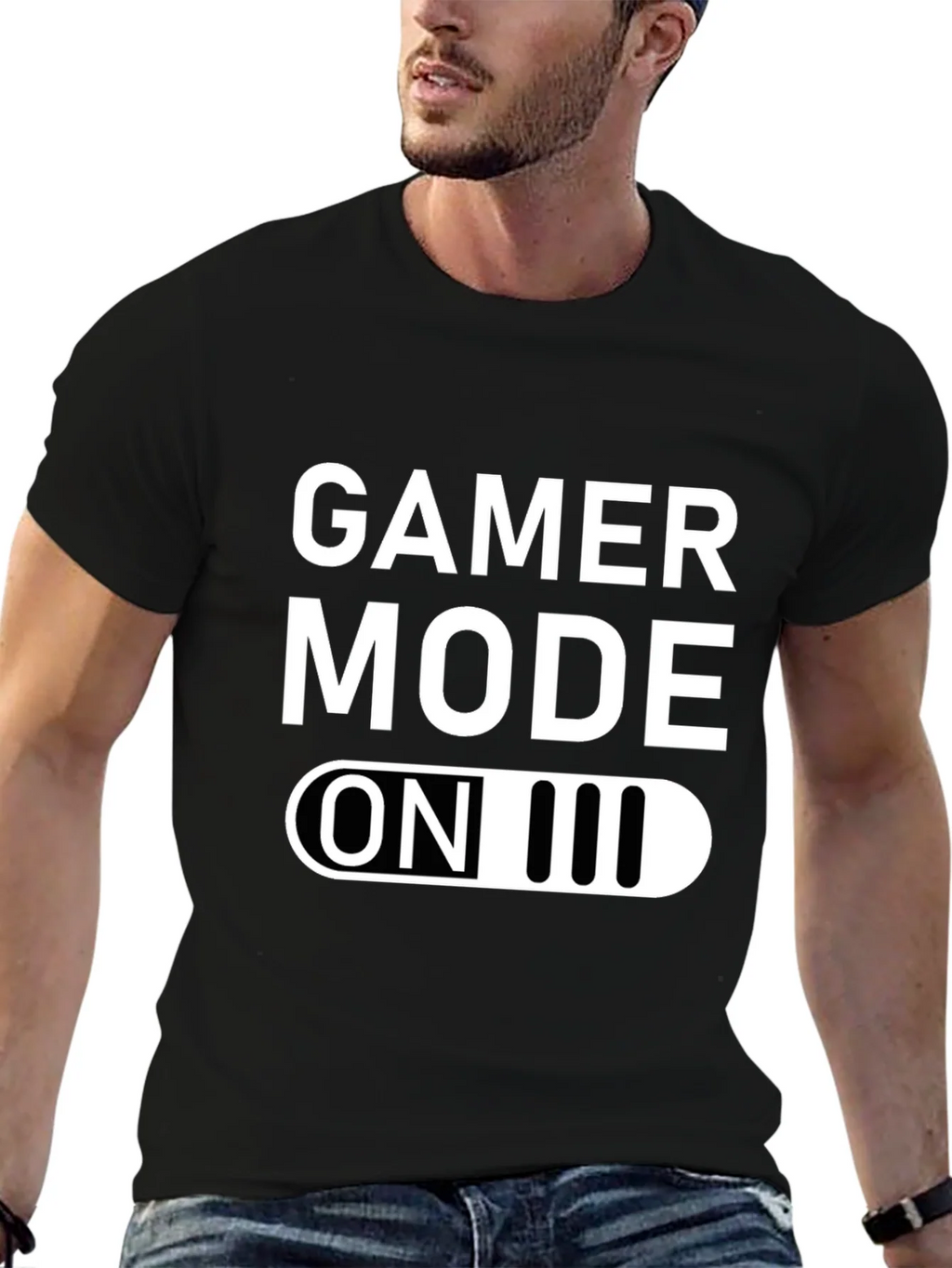 Gamer Mode ON Graphic Tee - Black