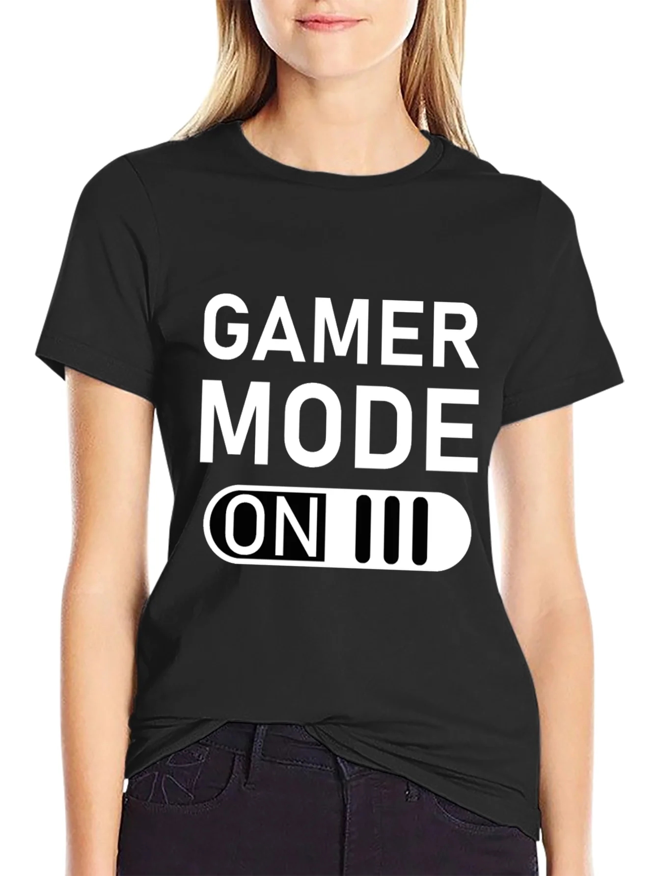 Gamer Mode ON Graphic Tee - Black