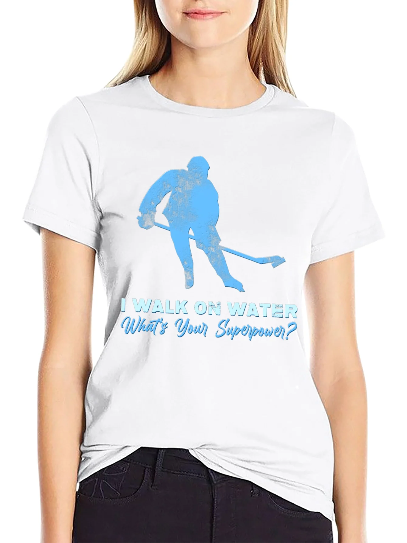 I Walk On Water Hockey T-Shirt - Superpower Tee