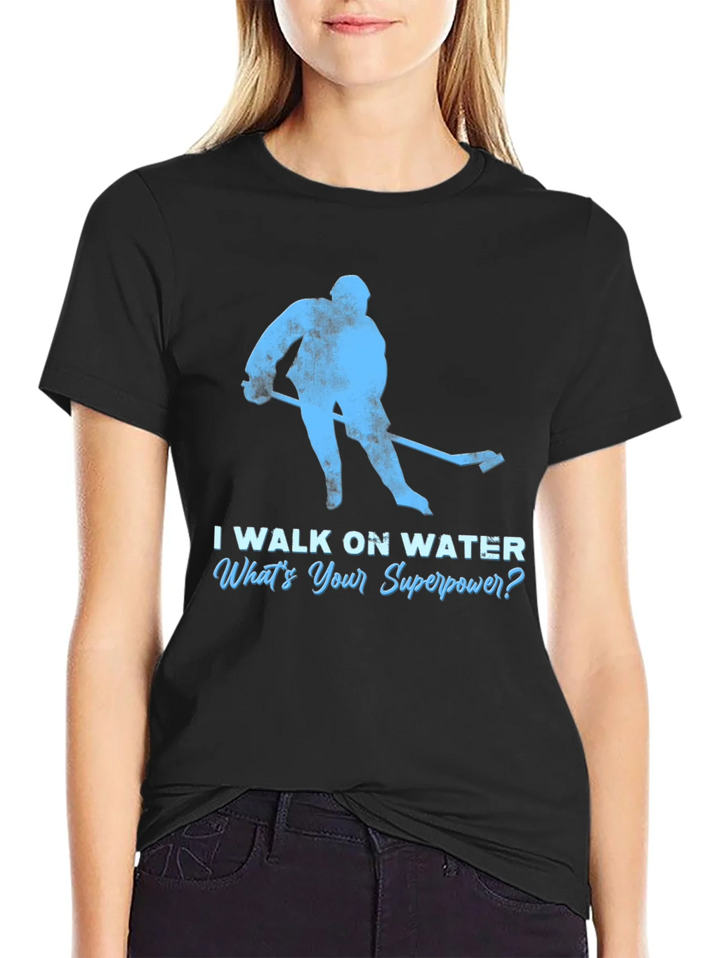 I Walk On Water Hockey T-Shirt - Superpower Tee