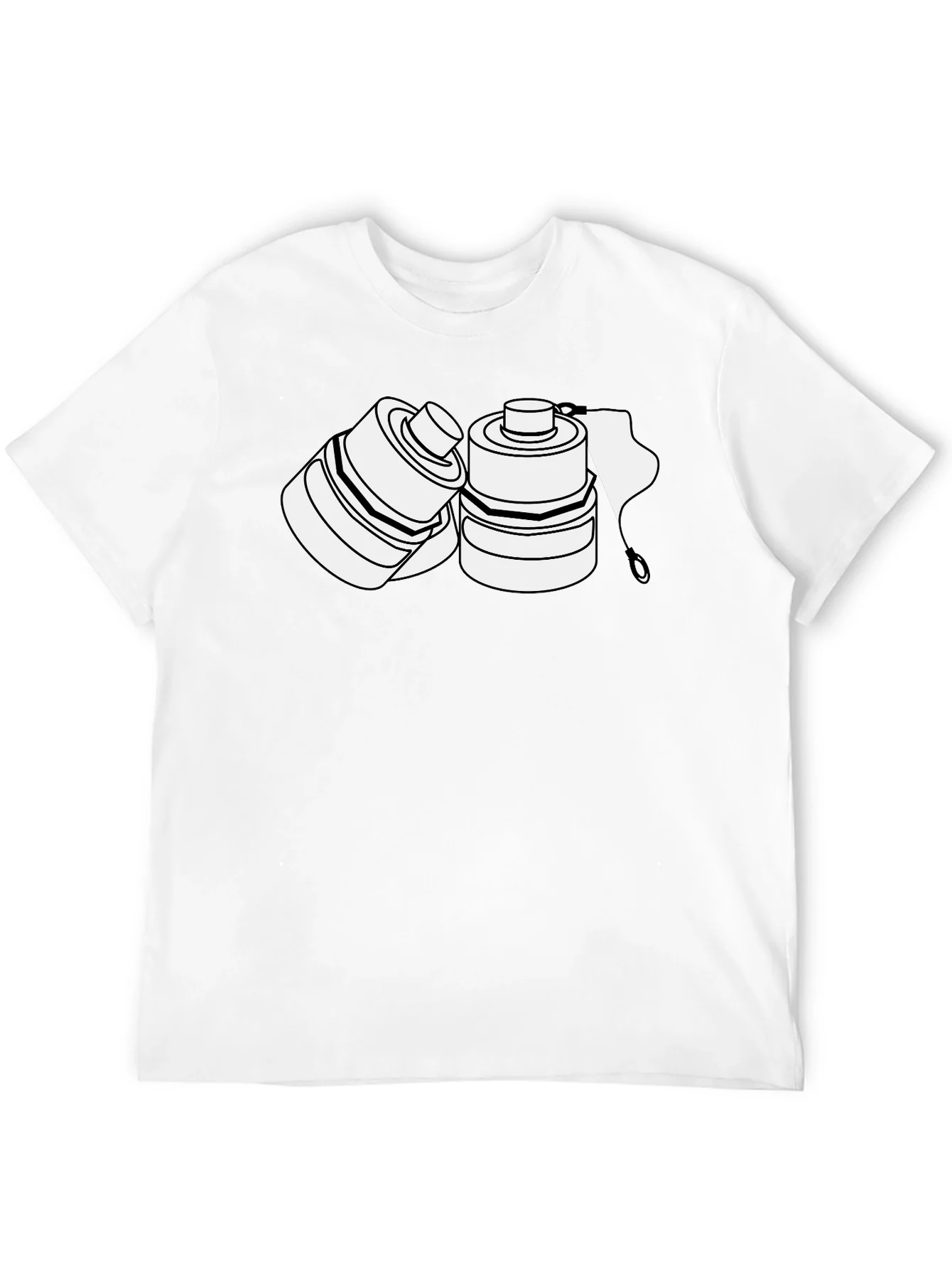 Black T-Shirt with Abstract Graphic Design