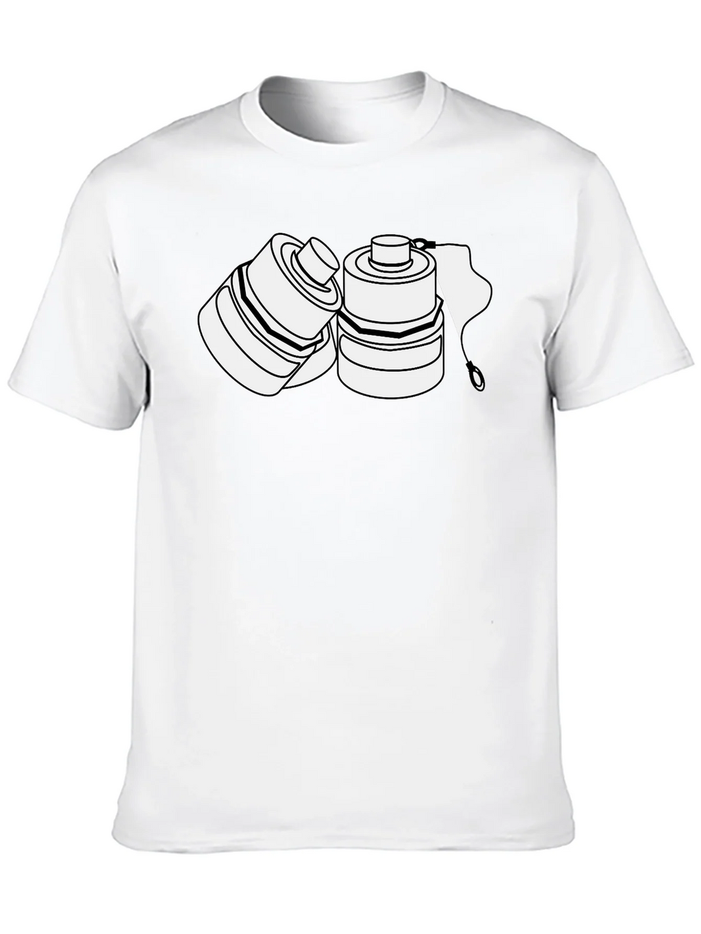 Black T-Shirt with Abstract Graphic Design