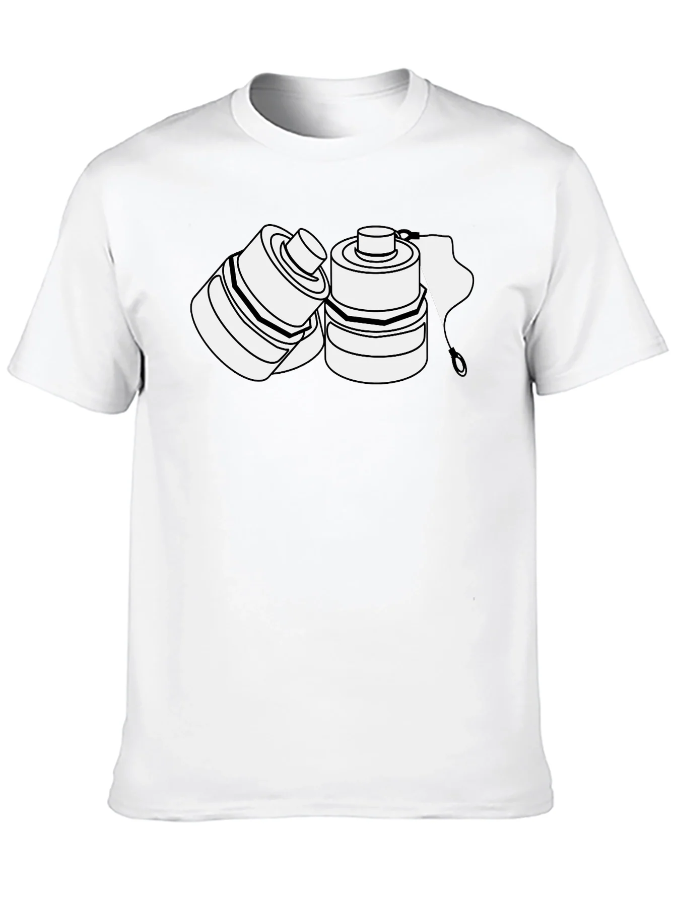 Black T-Shirt with Abstract Graphic Design