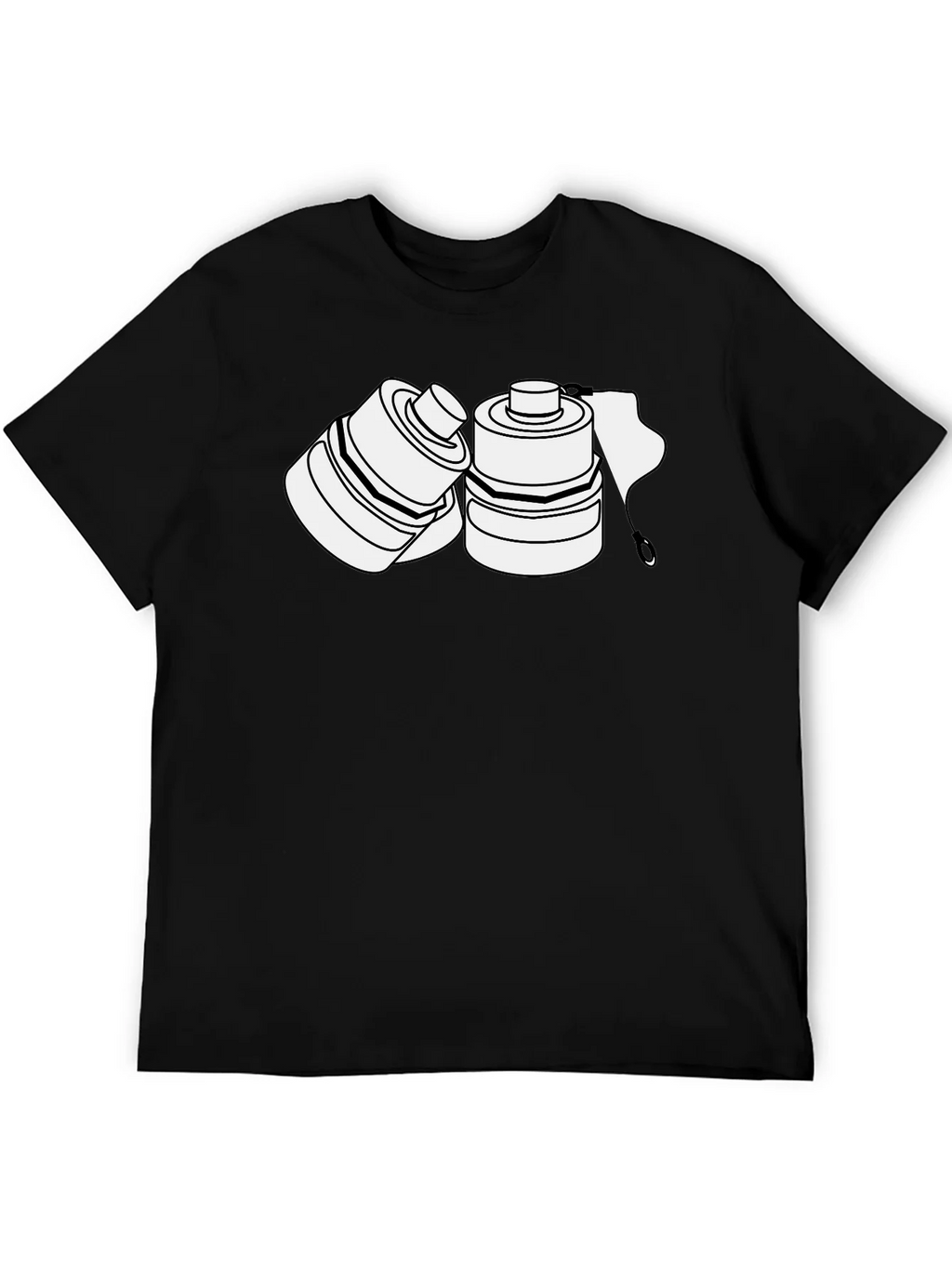 Black T-Shirt with Abstract Graphic Design