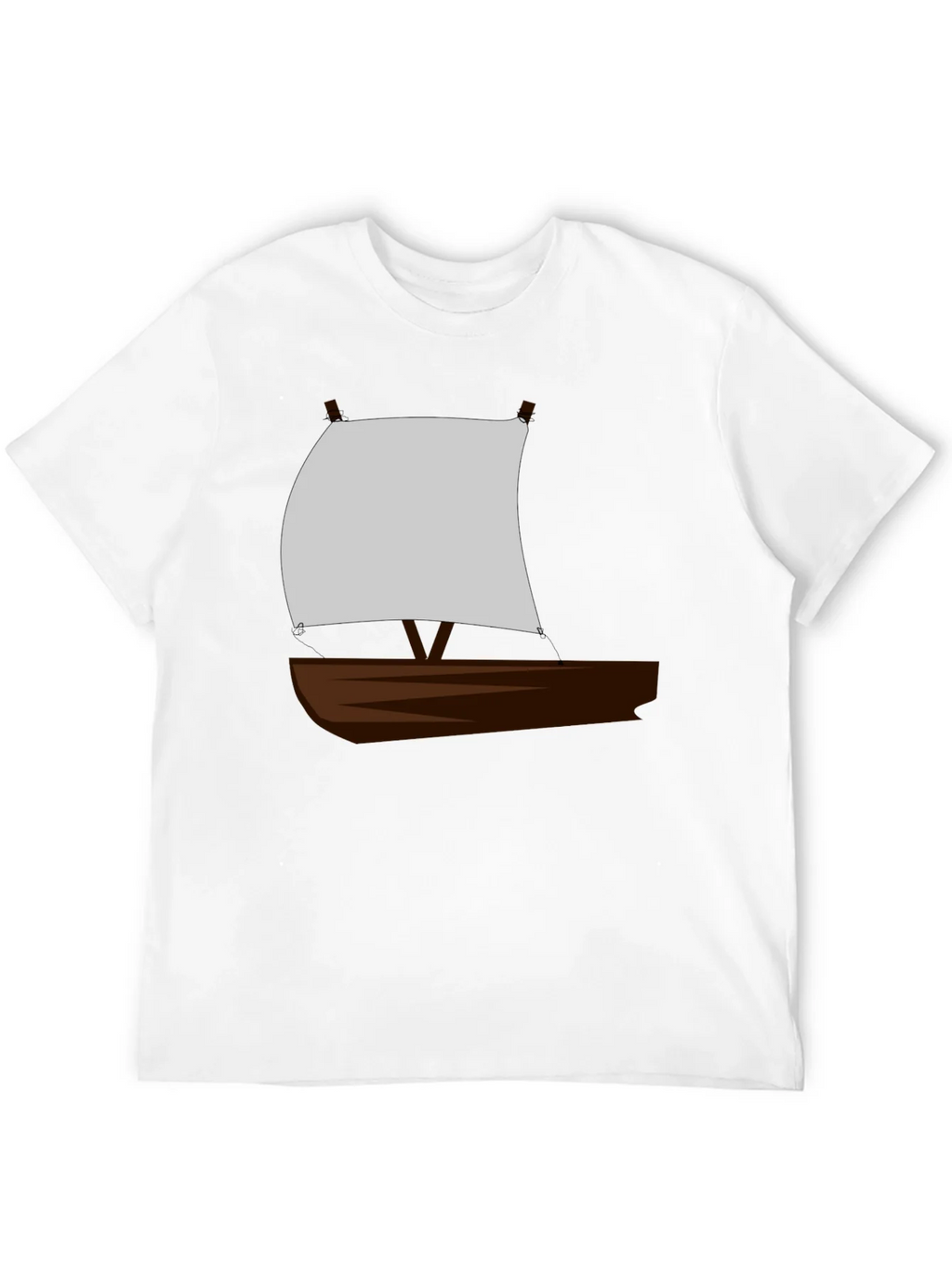Sailboat Graphic T-Shirt - Black Crew Neck Tee
