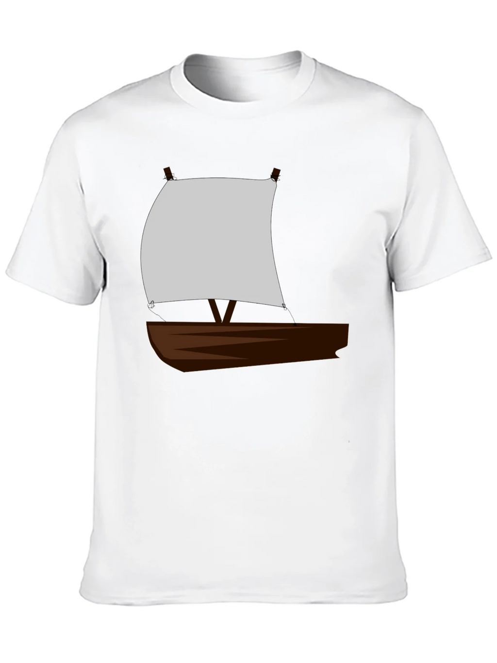 Sailboat Graphic T-Shirt - Black Crew Neck Tee