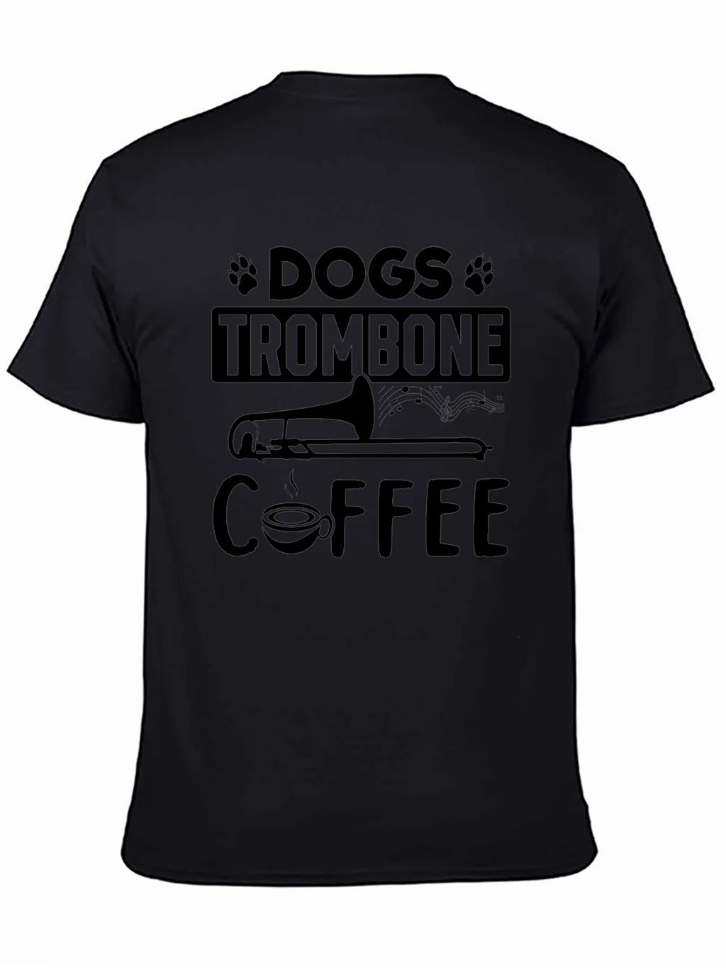 Dogs Trombone Coffee Graphic T-Shirt