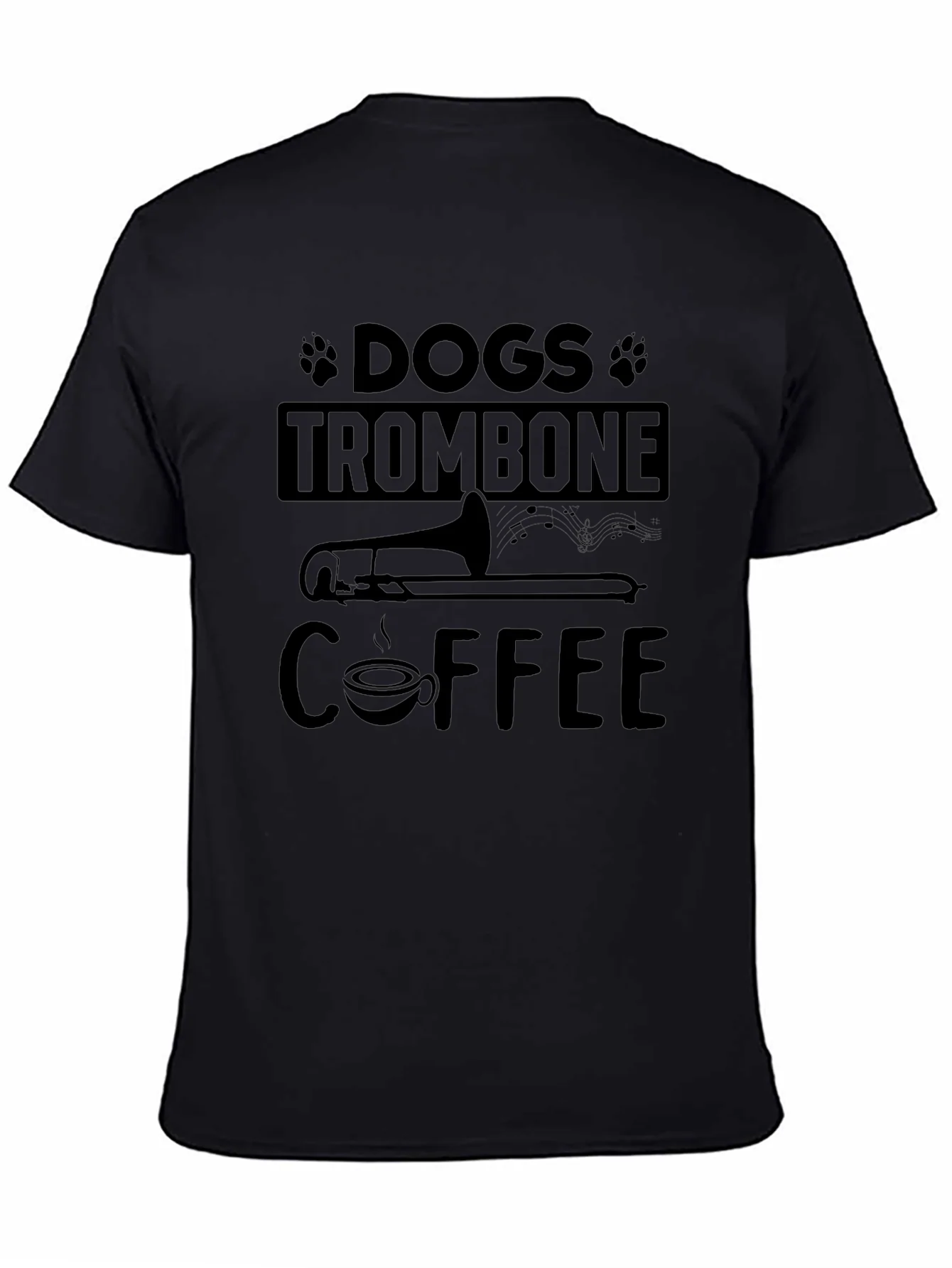 Dogs Trombone Coffee Graphic T-Shirt