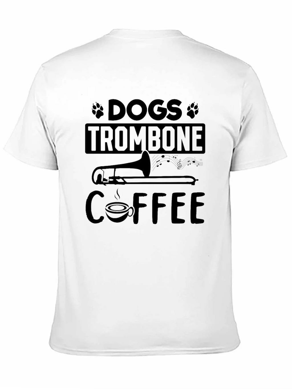 Dogs Trombone Coffee Graphic T-Shirt