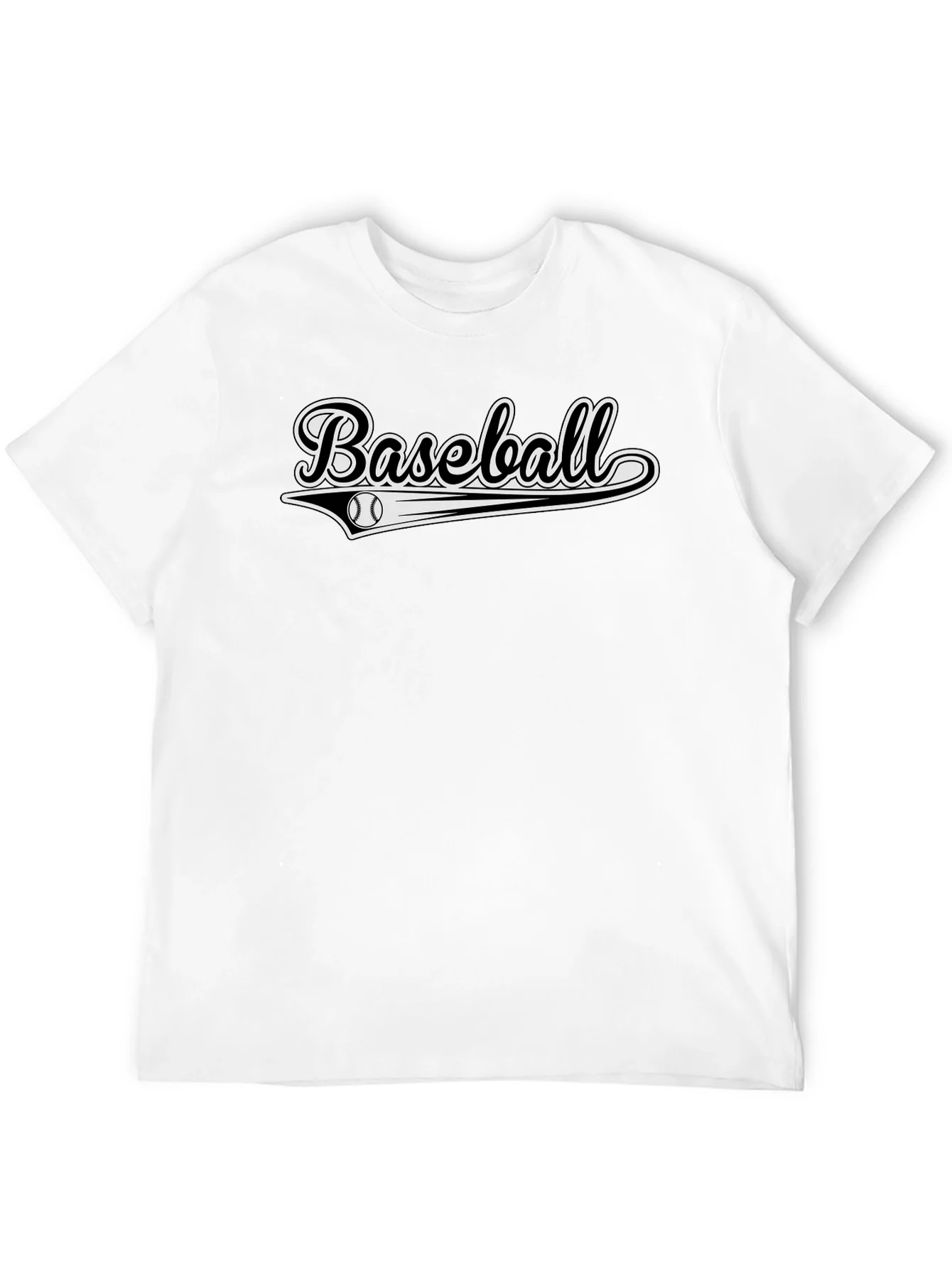 Black Baseball Graphic Tee - Stylish & Sporty