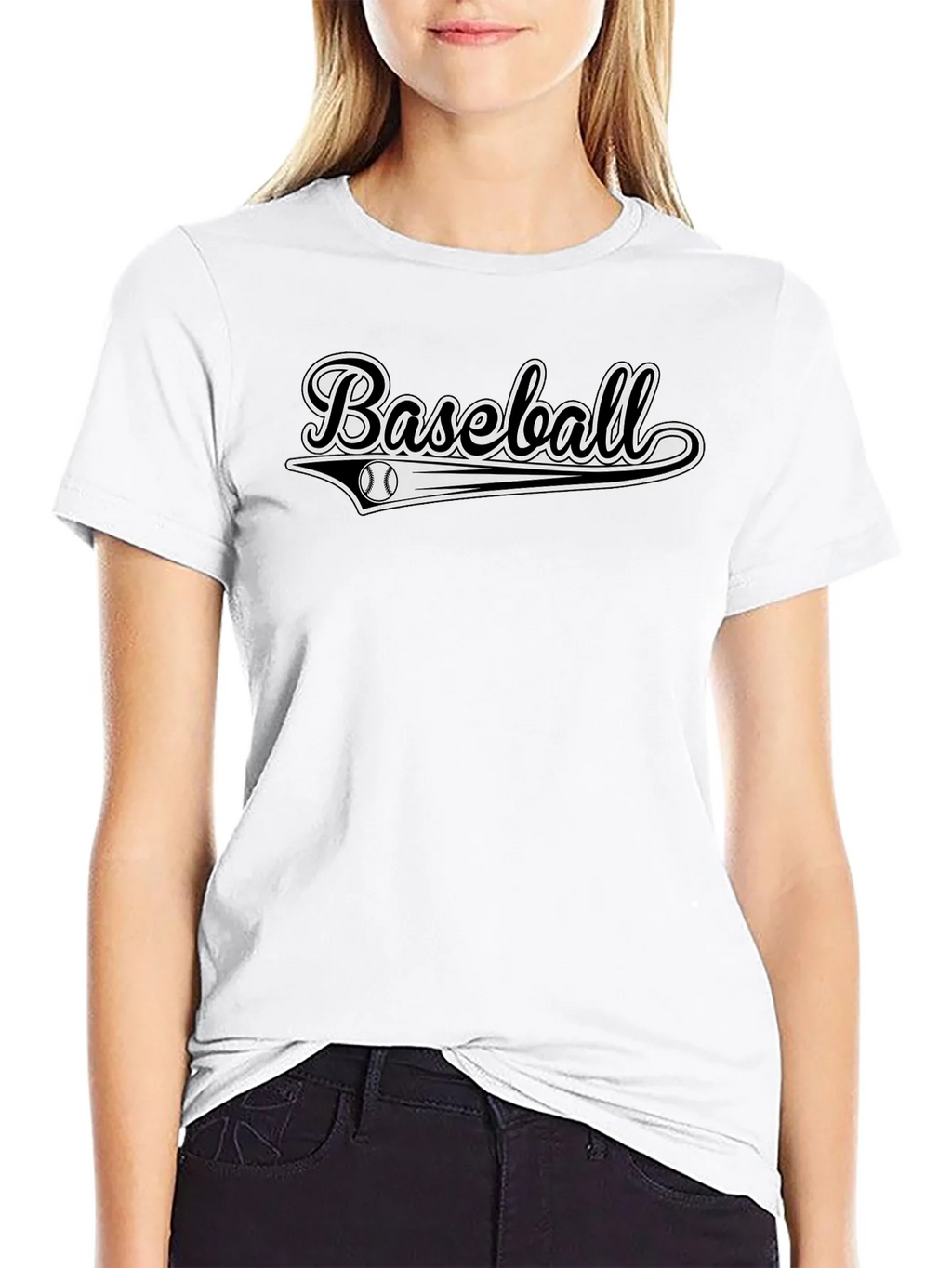 Black Baseball Graphic Tee - Stylish & Sporty