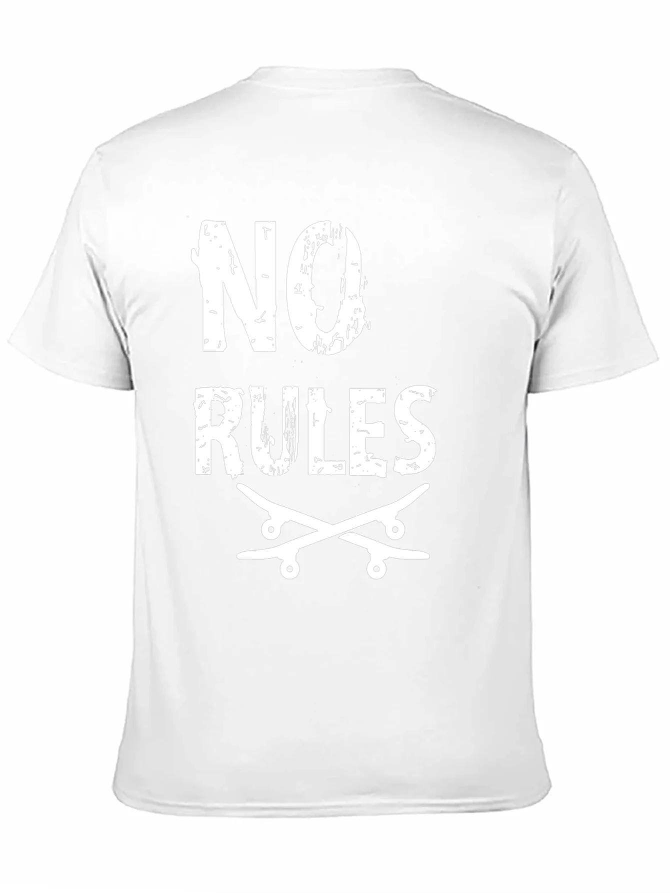 No Rules Skateboard Graphic Tee - Black Cotton