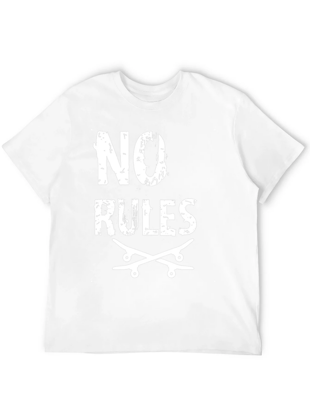 No Rules Skateboard Graphic Tee - Black Cotton