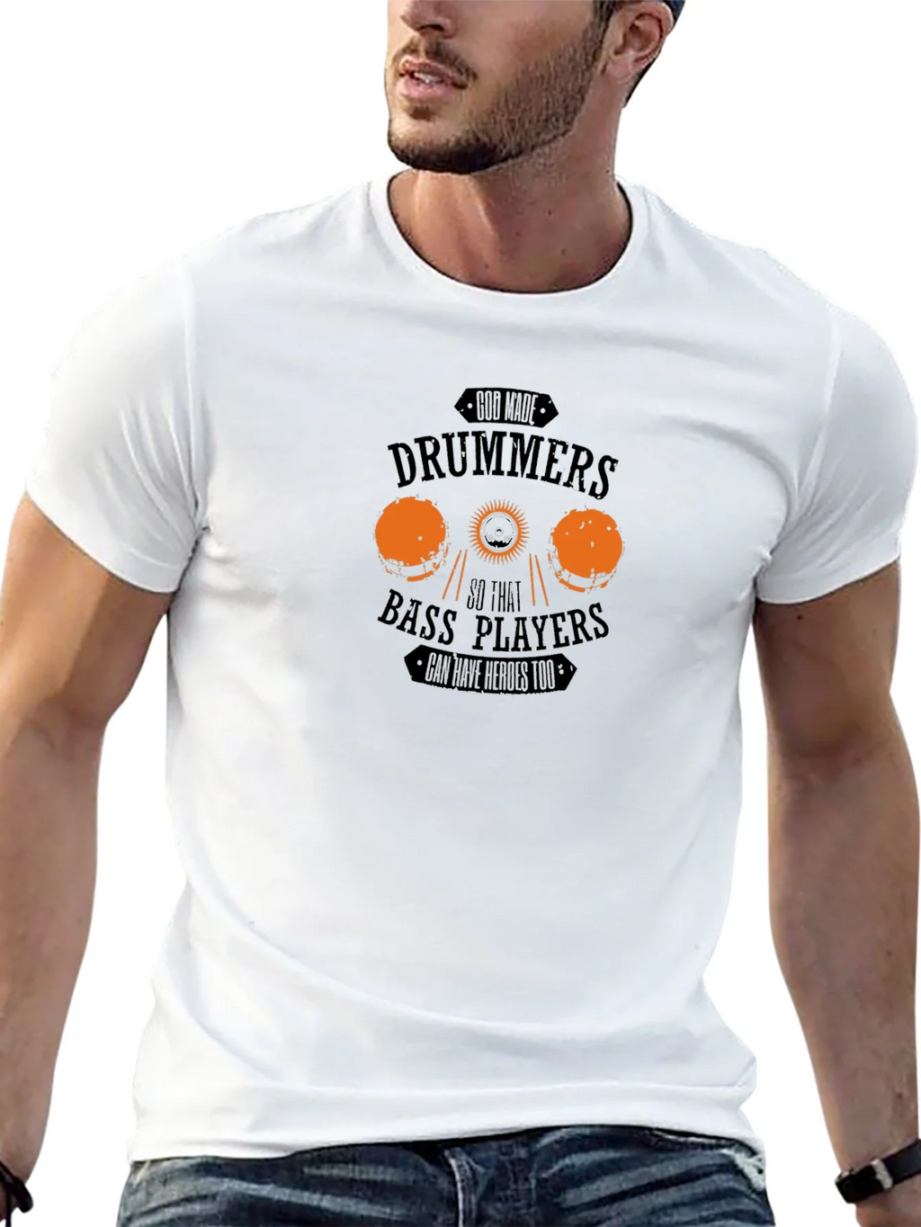 Drummers and Bass Players Black Graphic Tee