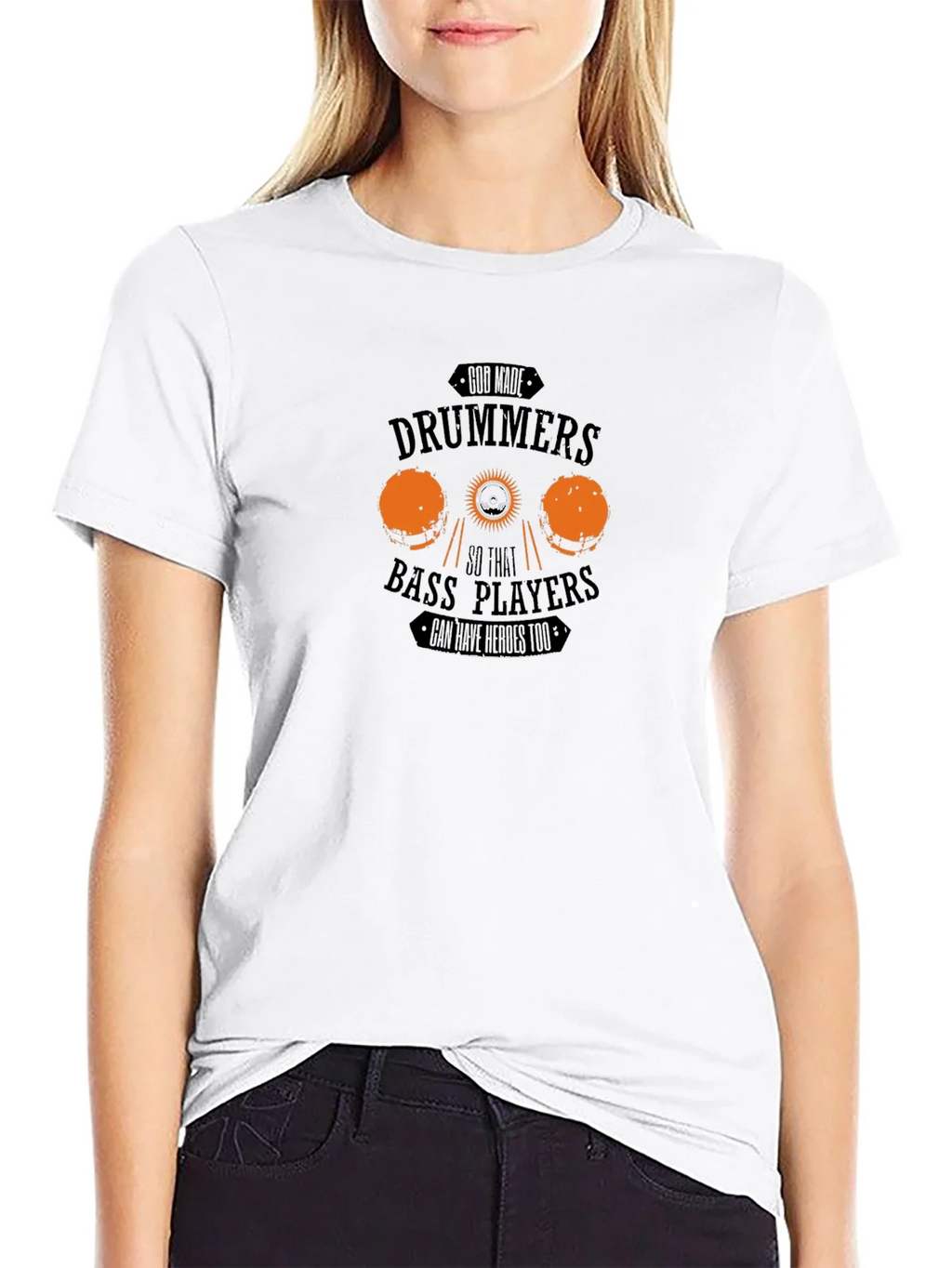 Drummers and Bass Players Black Graphic Tee