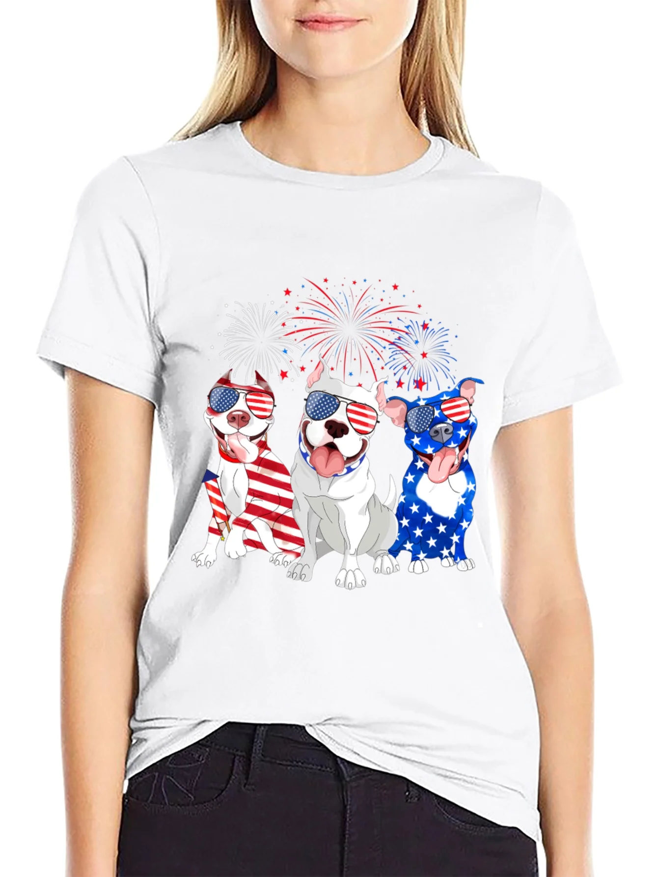 Patriotic Pitbulls Tee