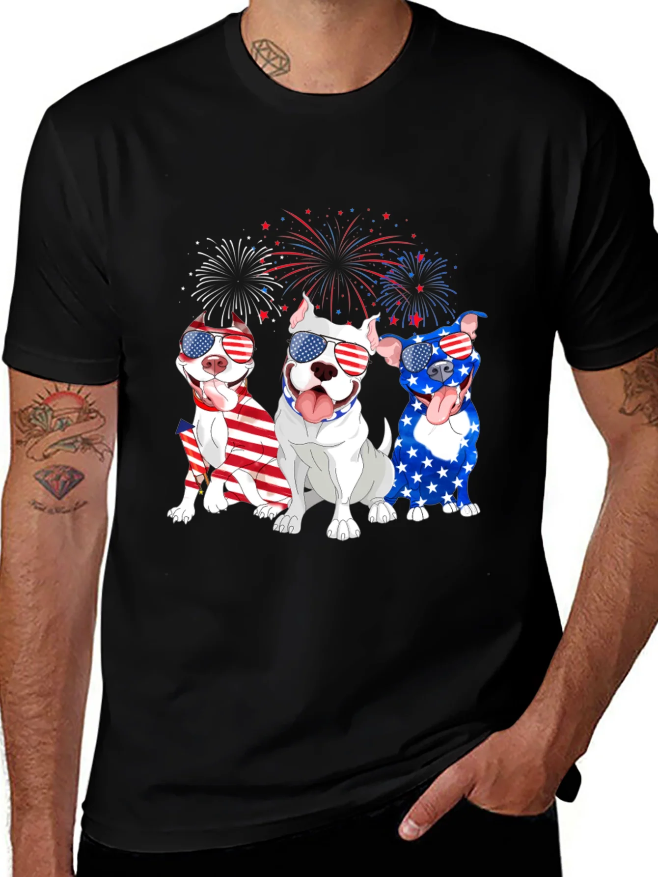Patriotic Pitbulls Tee
