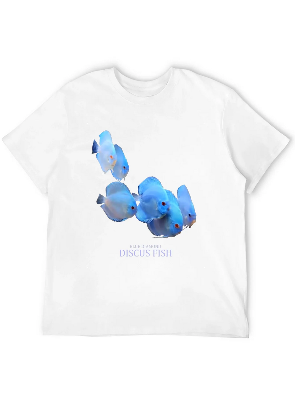 Blue Diamond Discus Fish Graphic T-Shirt