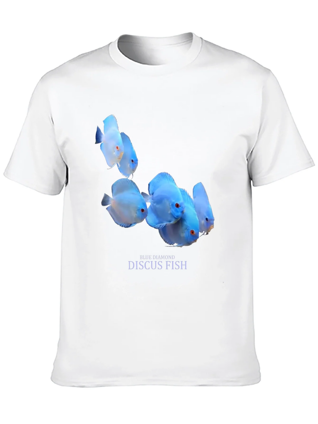 Blue Diamond Discus Fish Graphic T-Shirt