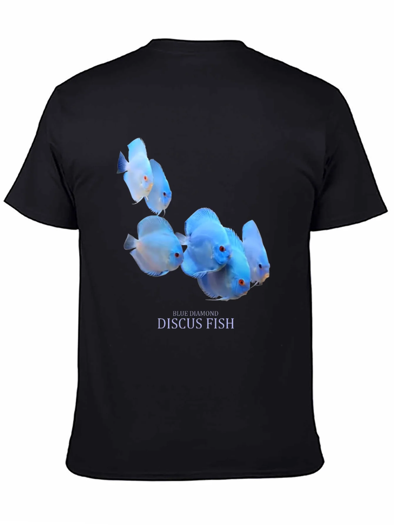 Blue Diamond Discus Fish Graphic T-Shirt