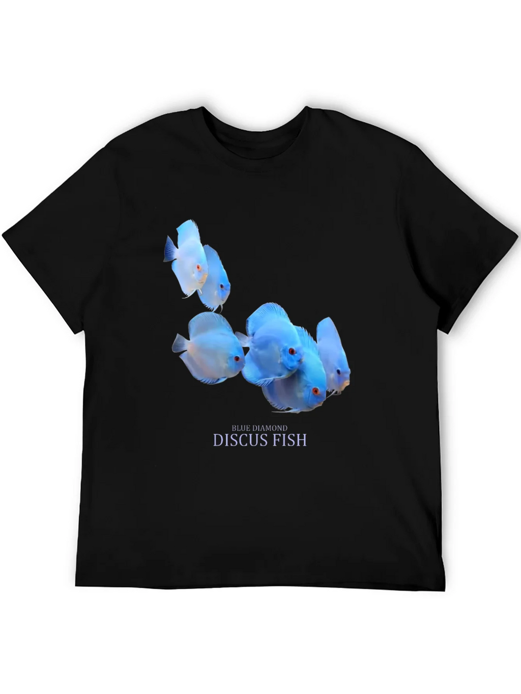 Blue Diamond Discus Fish Graphic T-Shirt