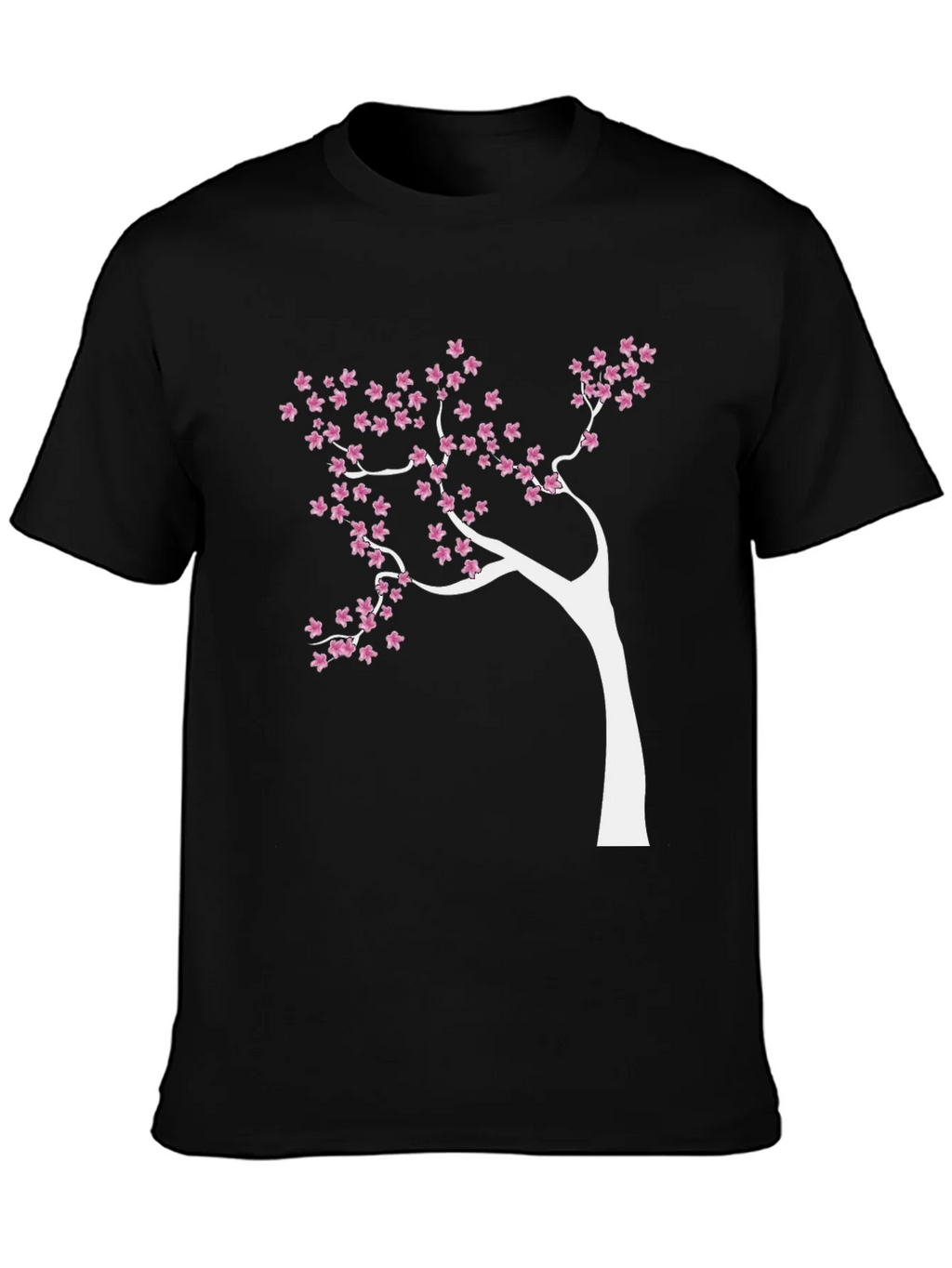 Blossom Tree Graphic Tee - Stylish Black Cotton T-Shirt