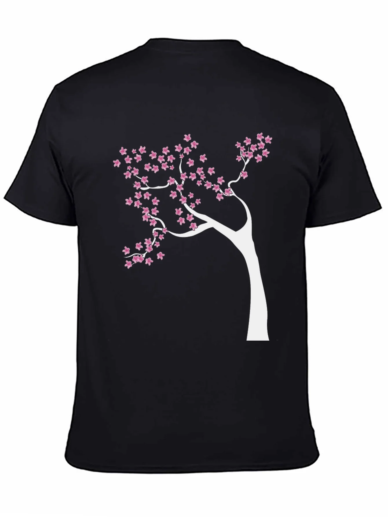 Blossom Tree Graphic Tee - Stylish Black Cotton T-Shirt