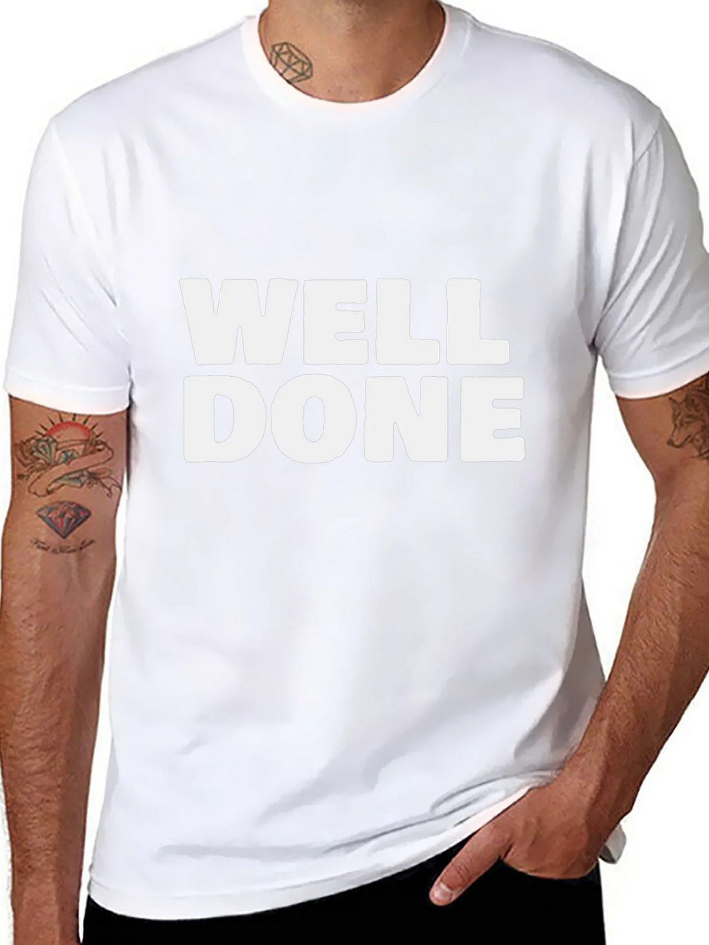 Well Done Graphic Tee - Black Cotton T-Shirt