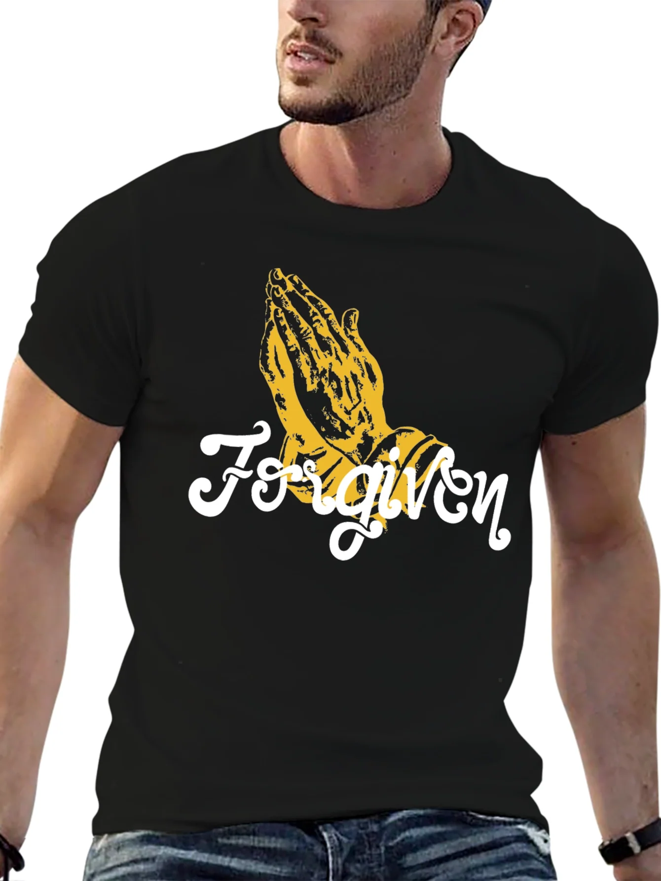 Forgiven Praying Hands Graphic T-Shirt