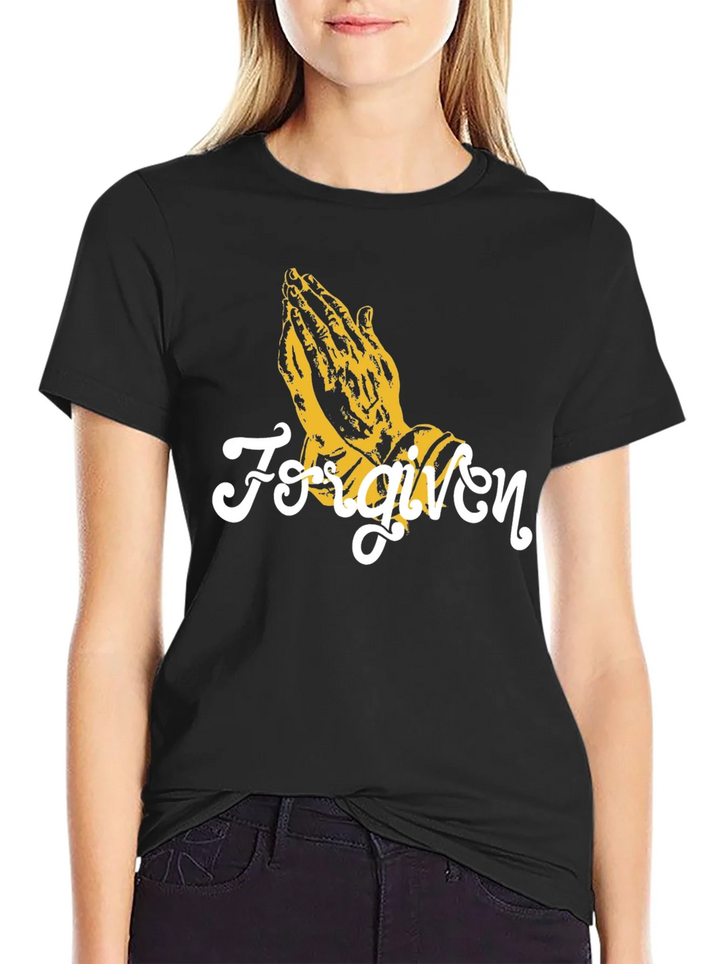 Forgiven Praying Hands Graphic T-Shirt