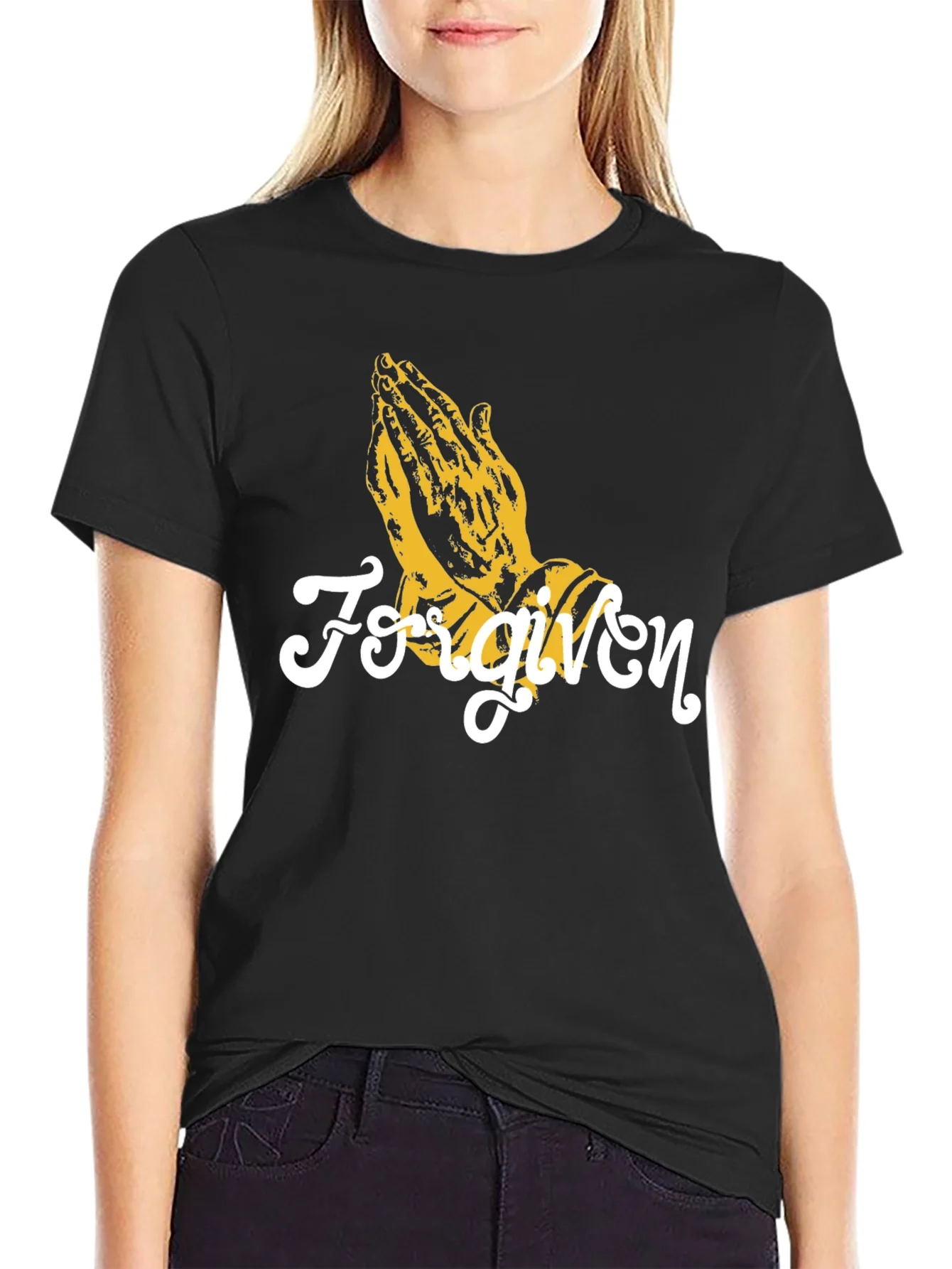 Forgiven Praying Hands Graphic T-Shirt