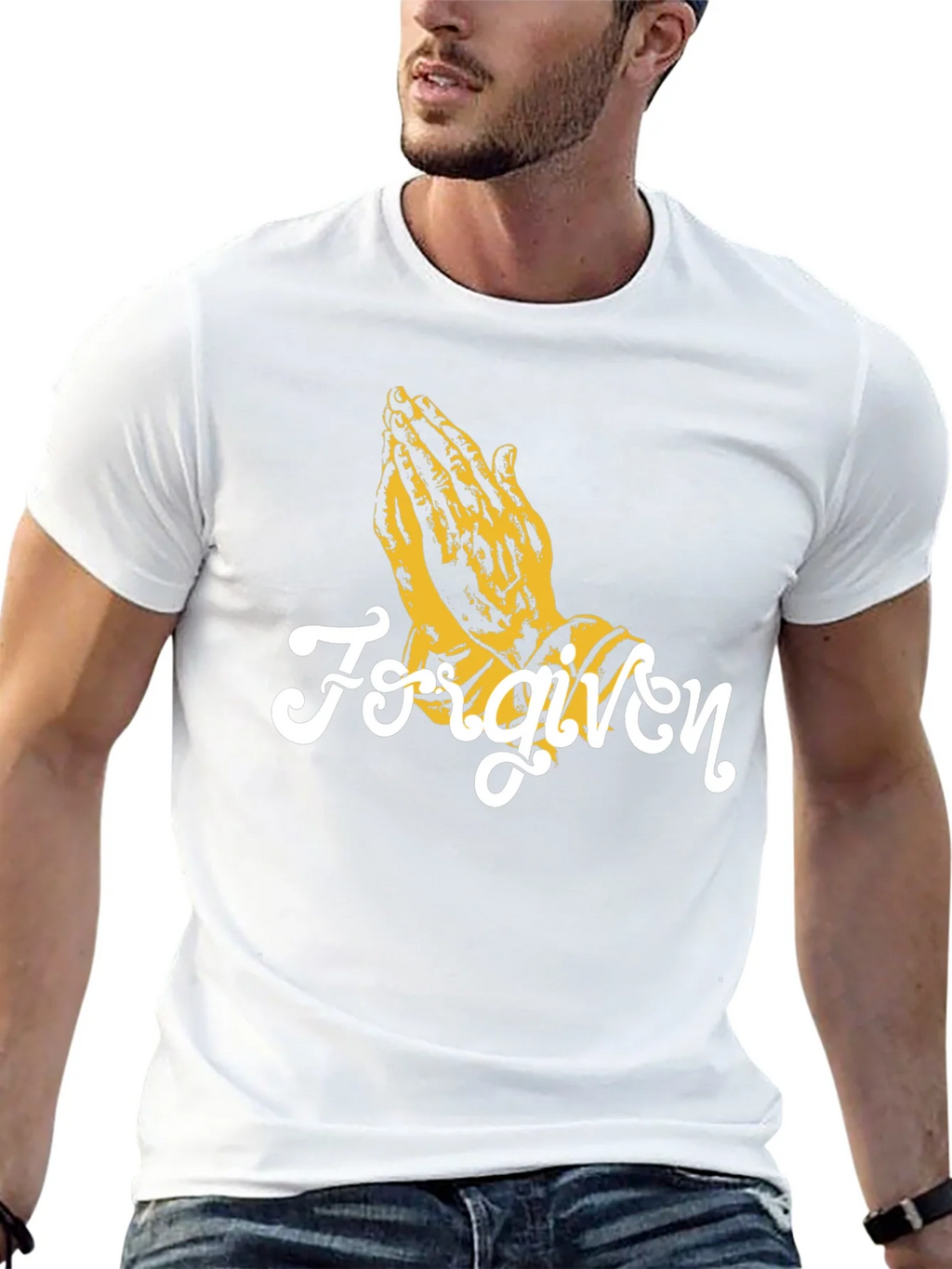 Forgiven Praying Hands Graphic T-Shirt