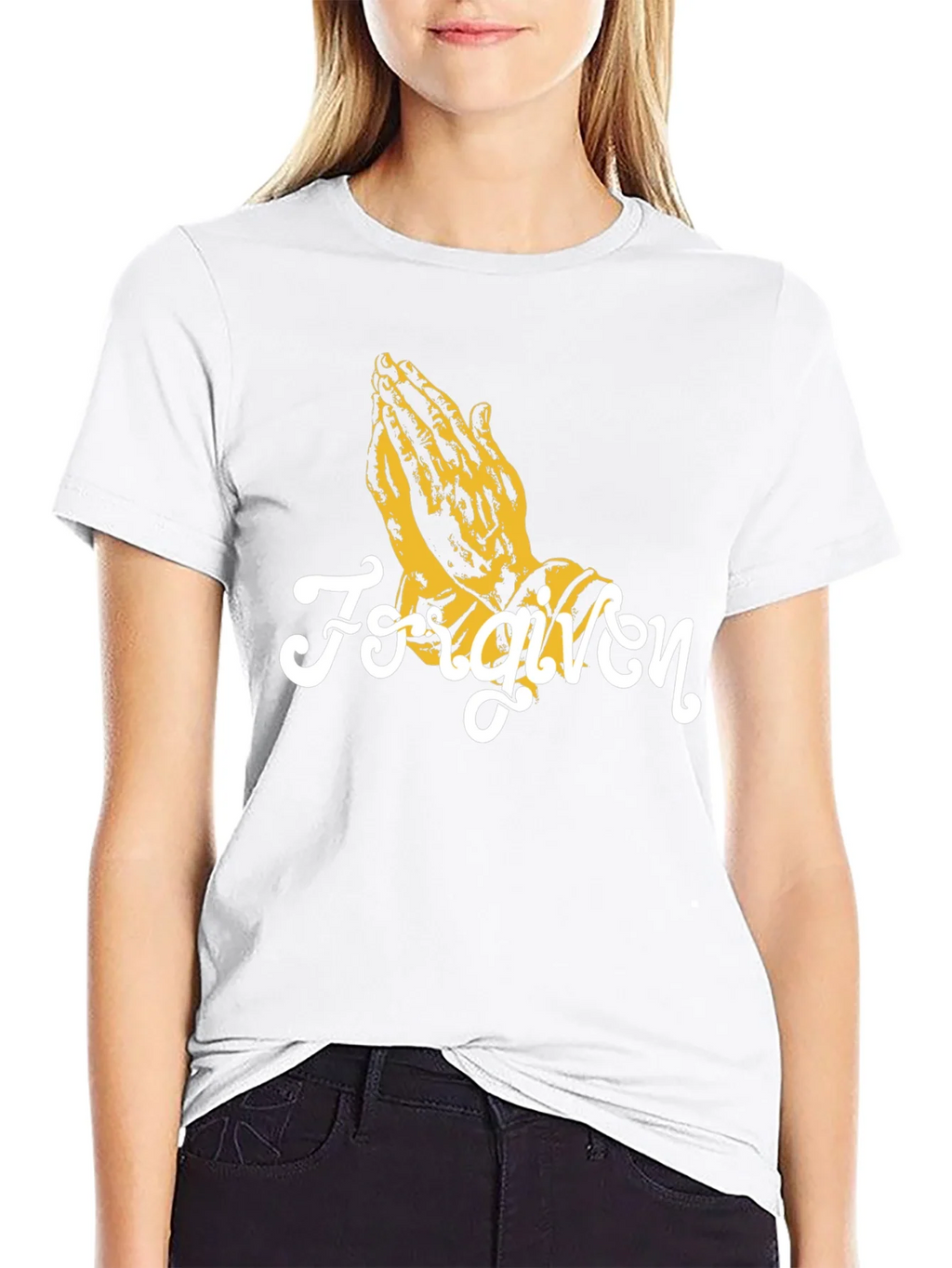 Forgiven Praying Hands Graphic T-Shirt