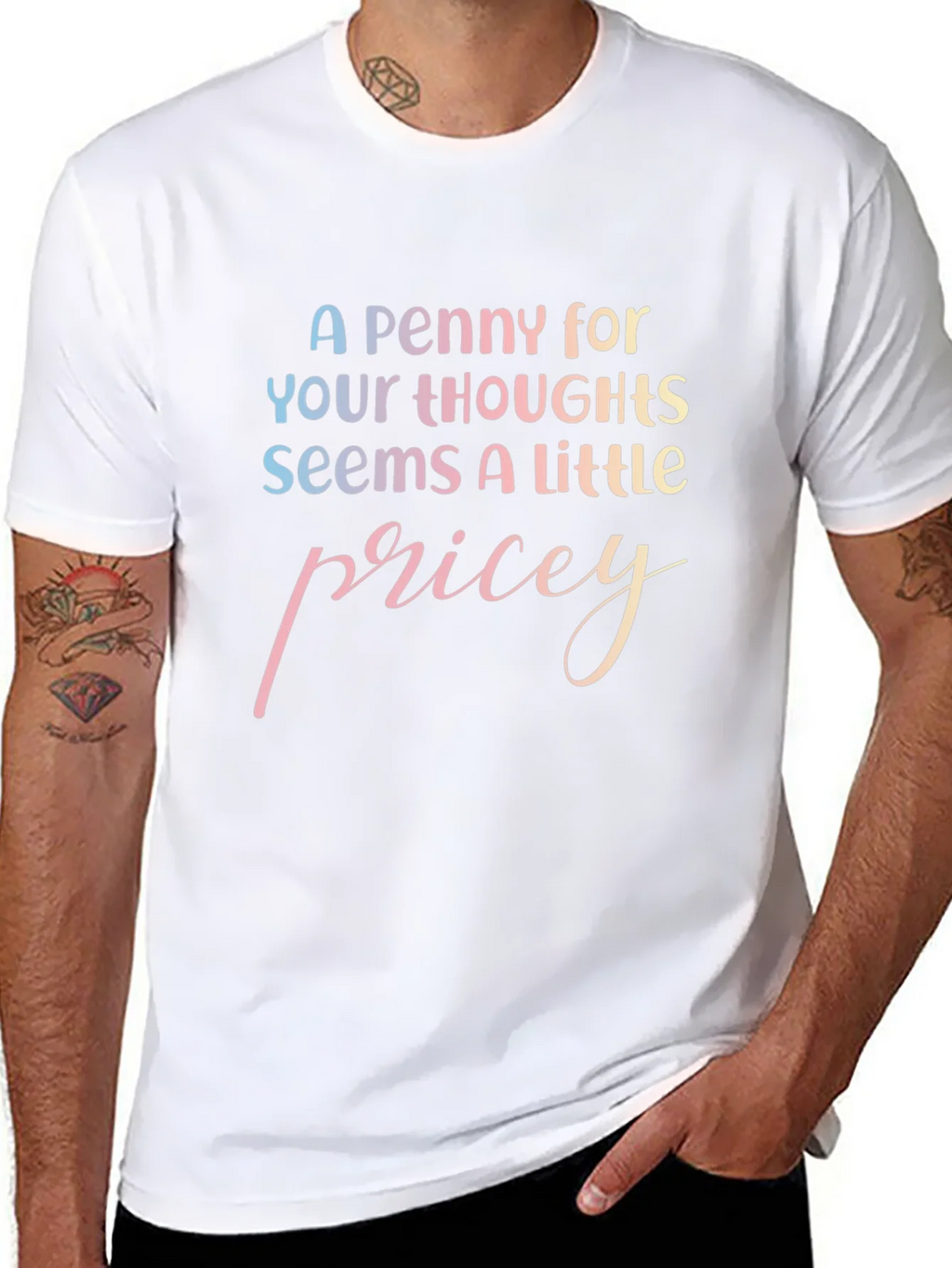 Penny For Your Thoughts T-Shirt Black Tee