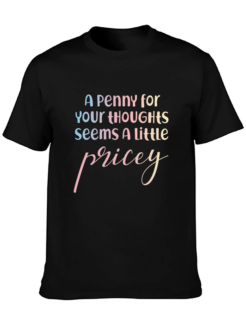 Penny For Your Thoughts T-Shirt Black Tee