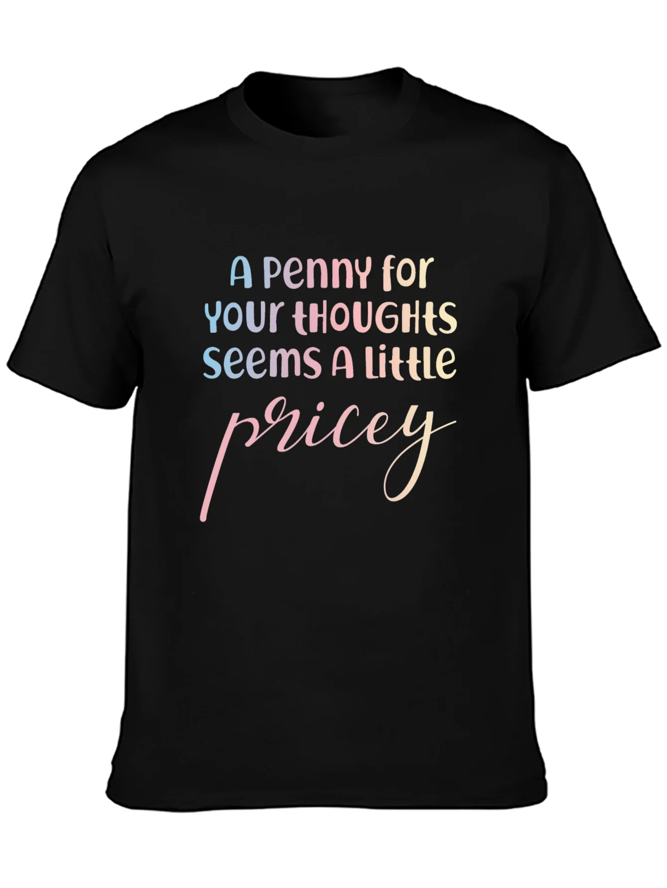 Penny For Your Thoughts T-Shirt Black Tee