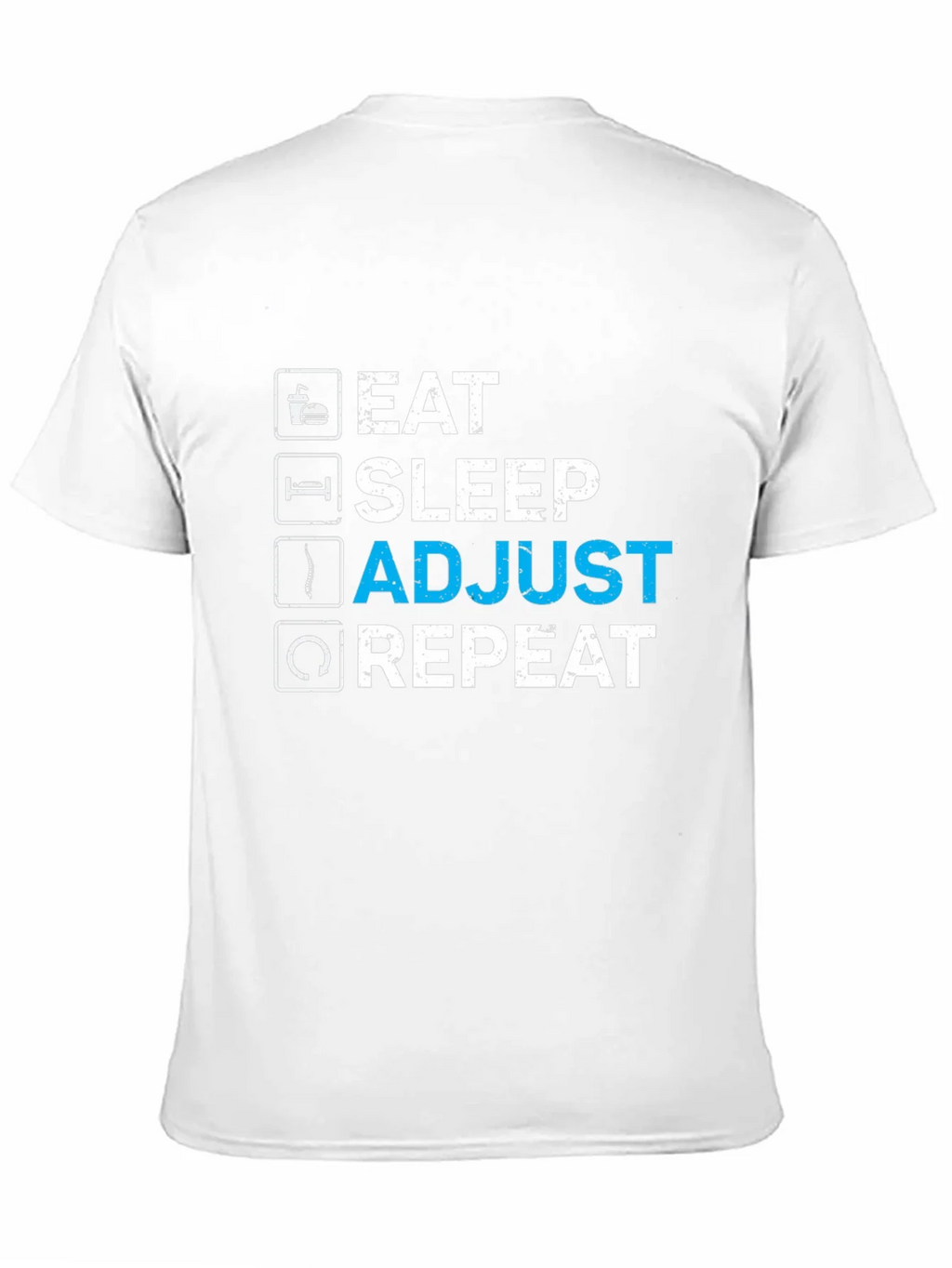 Eat Sleep Adjust Repeat Black Graphic T-Shirt