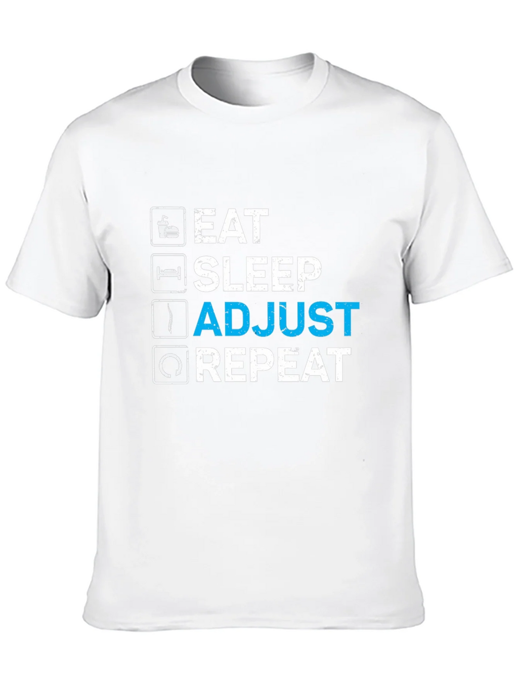 Eat Sleep Adjust Repeat Black Graphic T-Shirt