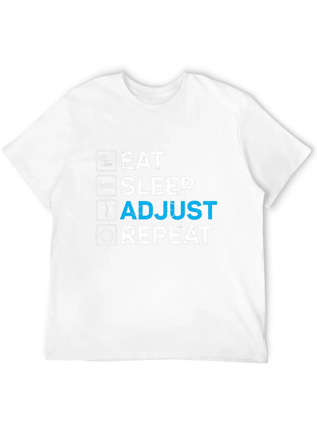 Eat Sleep Adjust Repeat Black Graphic T-Shirt