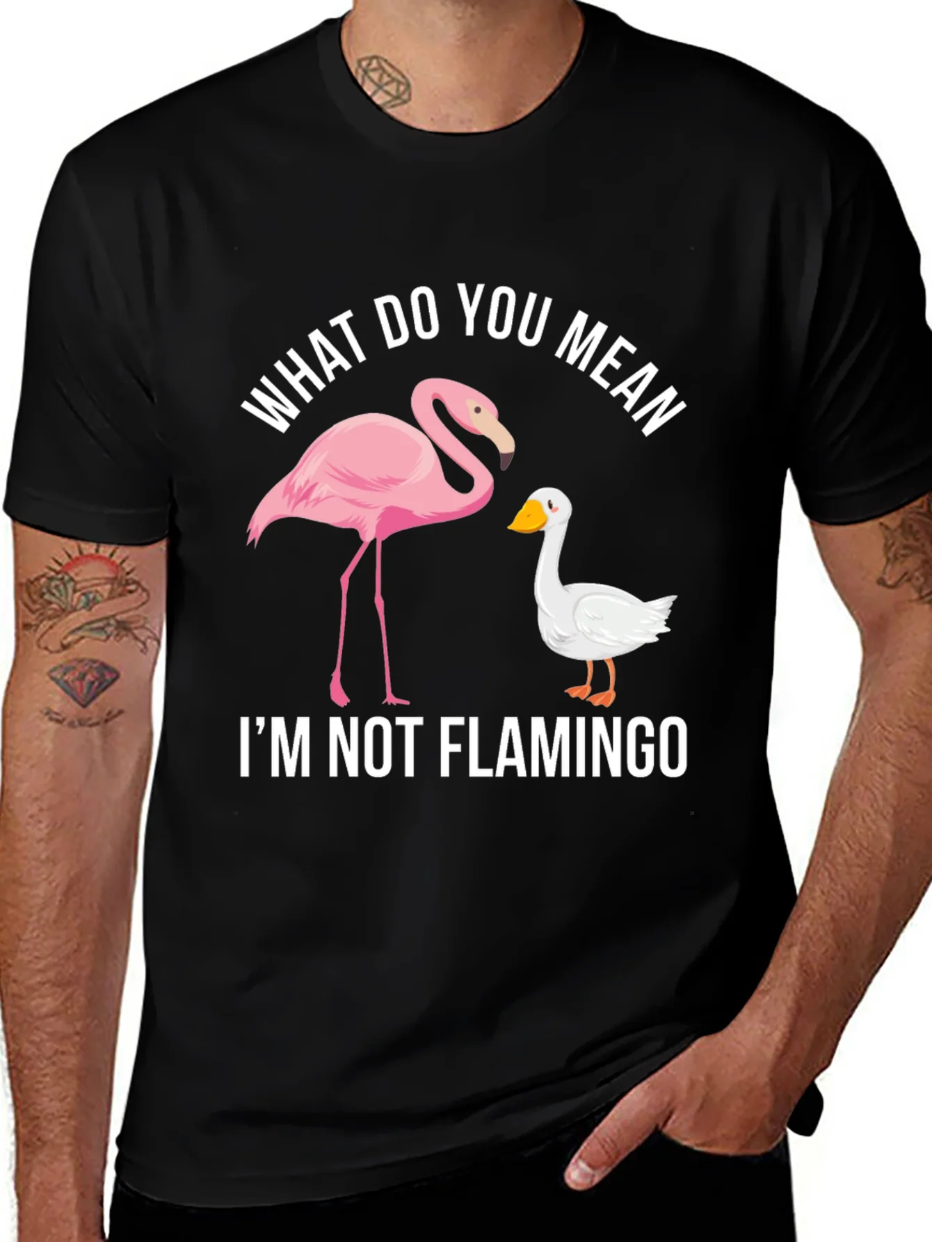 Funny Im Not Flamingo Graphic Tee