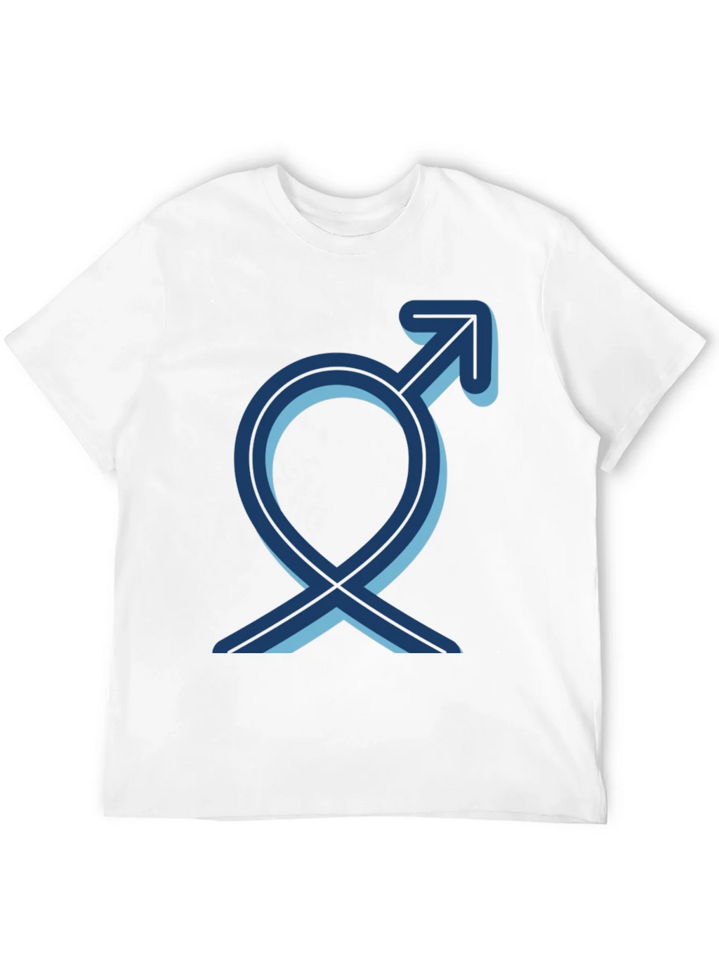 Mens Black T-Shirt with Gender Symbol