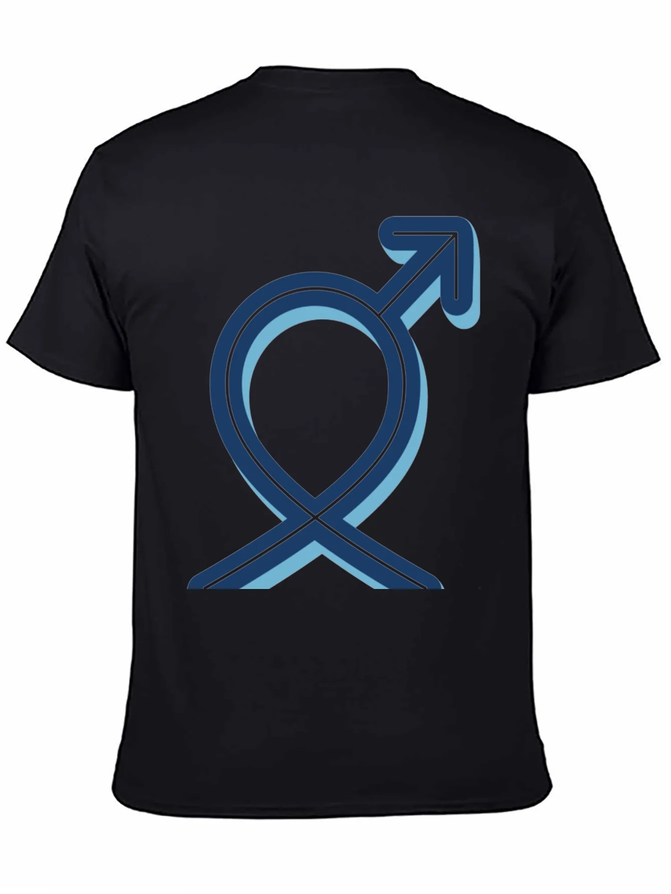 Mens Black T-Shirt with Gender Symbol